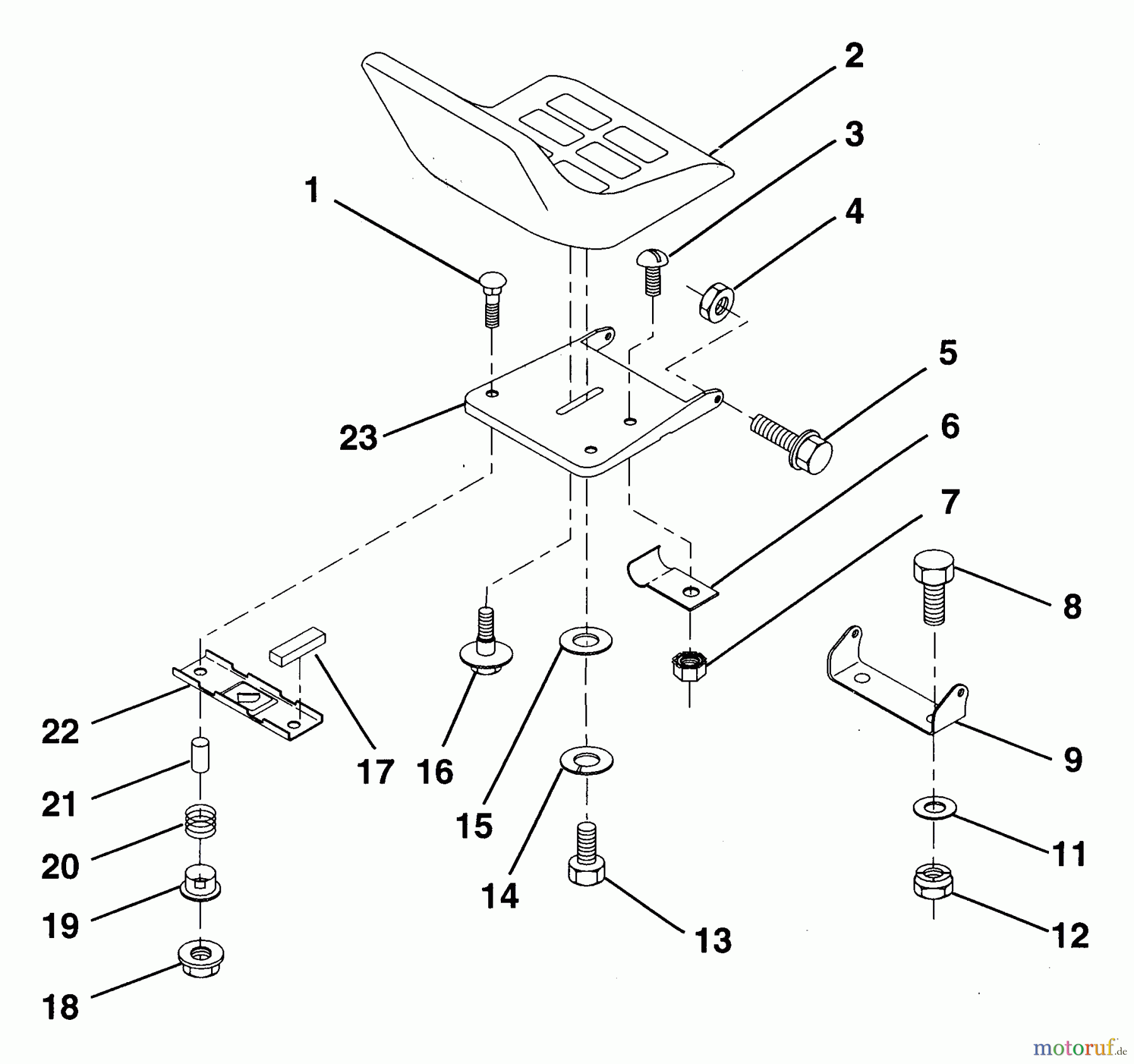 Husqvarna Rasen und Garten Traktoren LR 100 (954000572) - Husqvarna Lawn Tractor (1995-03 & After) Seat