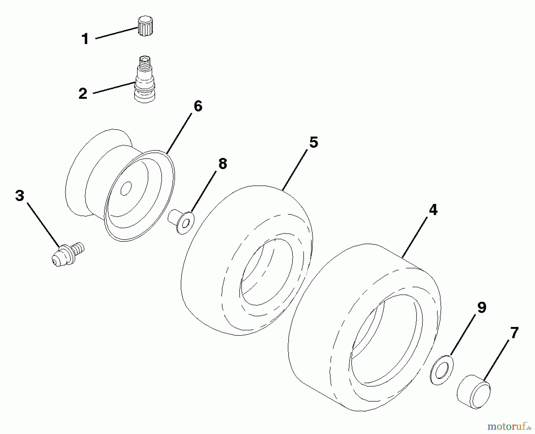 Husqvarna Rasen und Garten Traktoren LR 110 (954001232C) - Husqvarna Lawn Tractor (1995-08 & After) Wheels & Tires