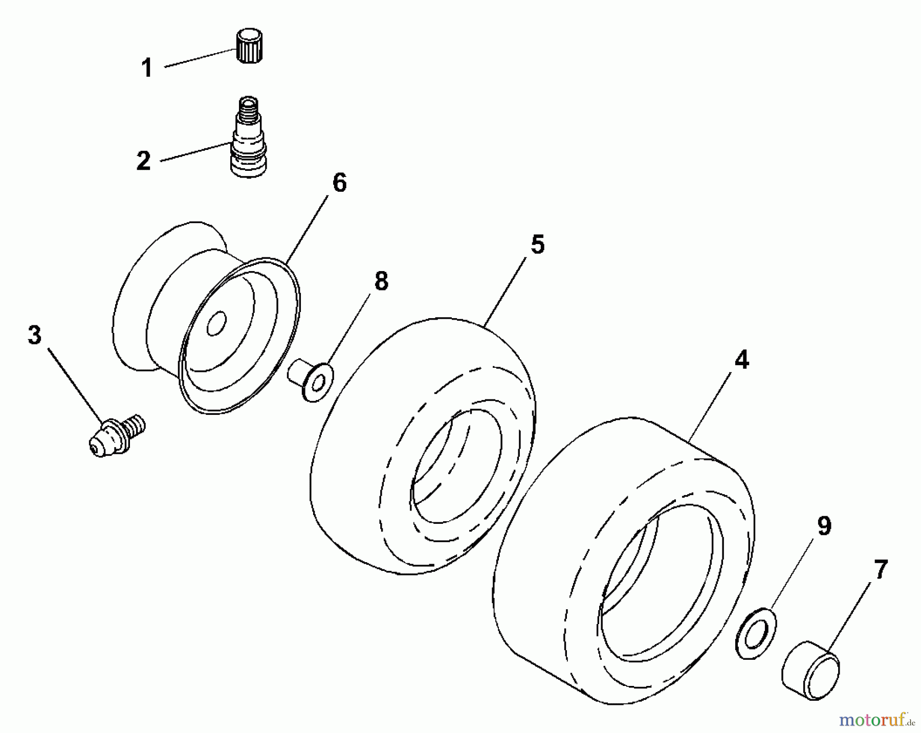 Husqvarna Rasen und Garten Traktoren LR 111 (954001212A) - Husqvarna Lawn Tractor (1994-07 & After) Wheels & Tires