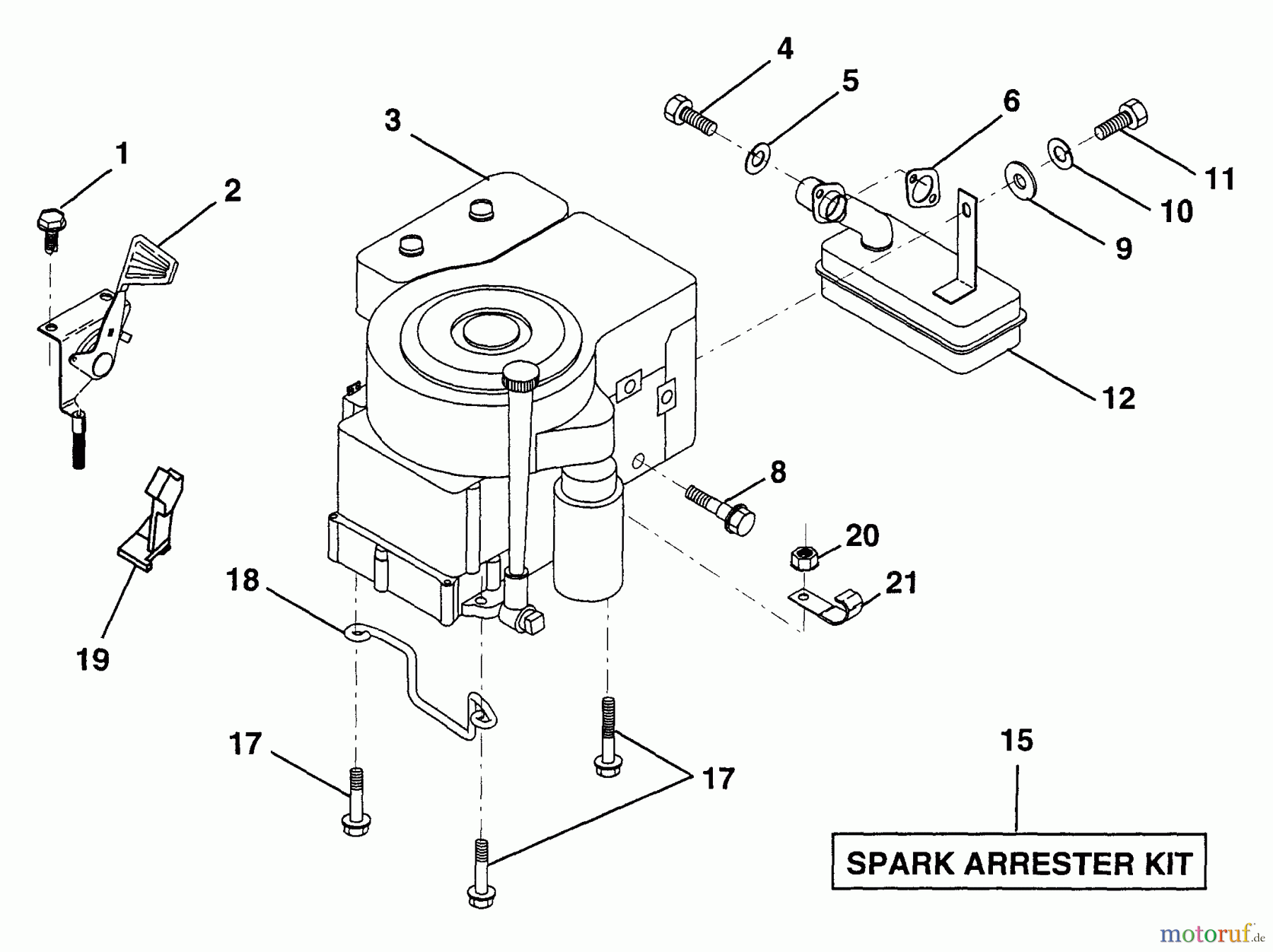 Husqvarna Rasen und Garten Traktoren LR 12 (954000752) (HAR1236A) - Husqvarna Lawn Tractor (1994-05 & After) Engine/Throttle