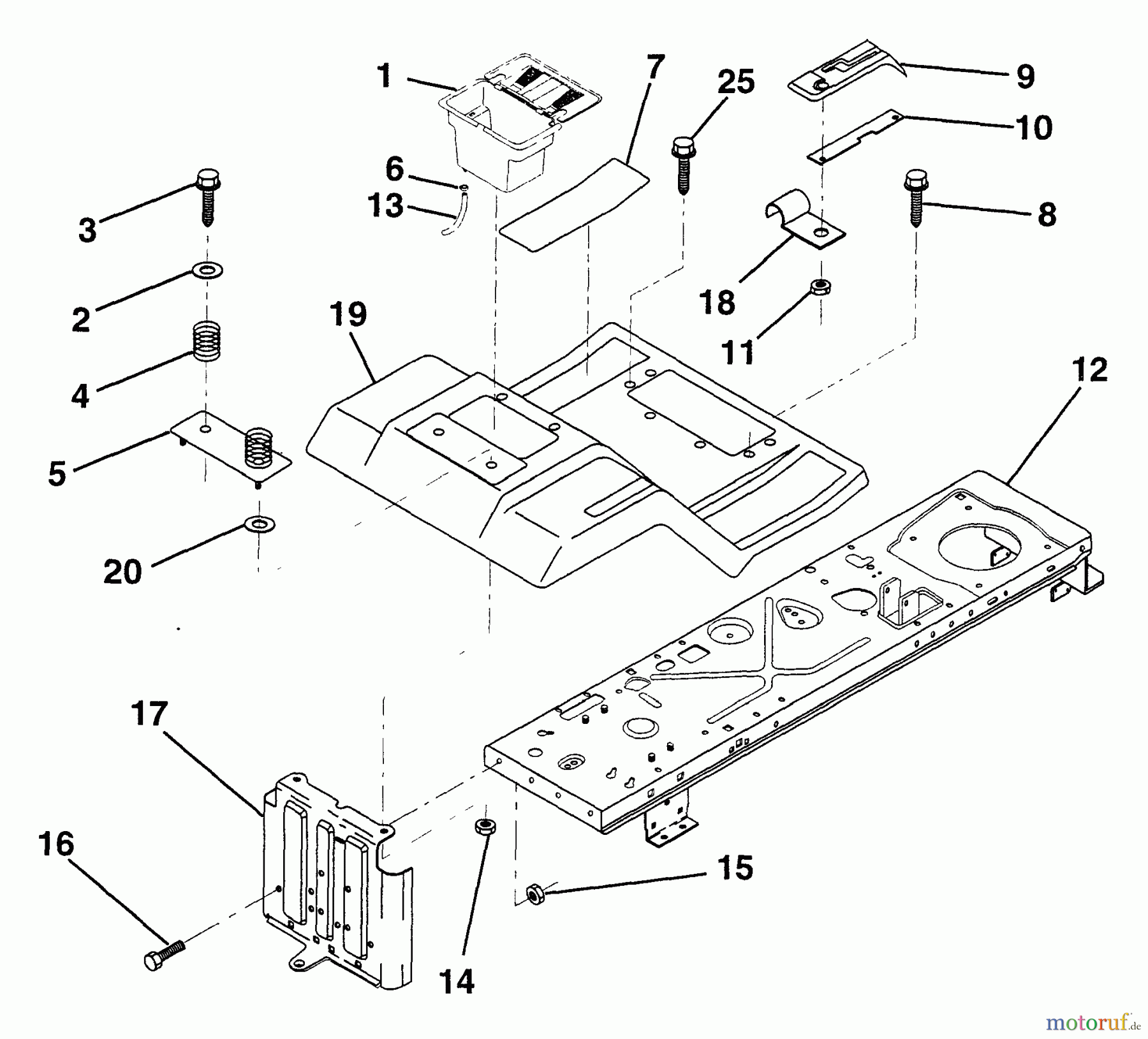 Husqvarna Rasen und Garten Traktoren LR 12 (954000752) (HAR1236A) - Husqvarna Lawn Tractor (1994-05 & After) Fender/Chassis