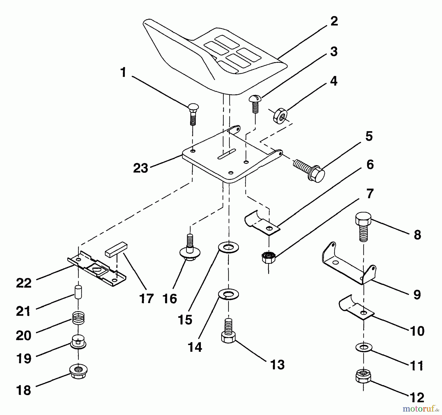 Husqvarna Rasen und Garten Traktoren LR 12 (954000752) (HAR1236A) - Husqvarna Lawn Tractor (1994-05 & After) Seat