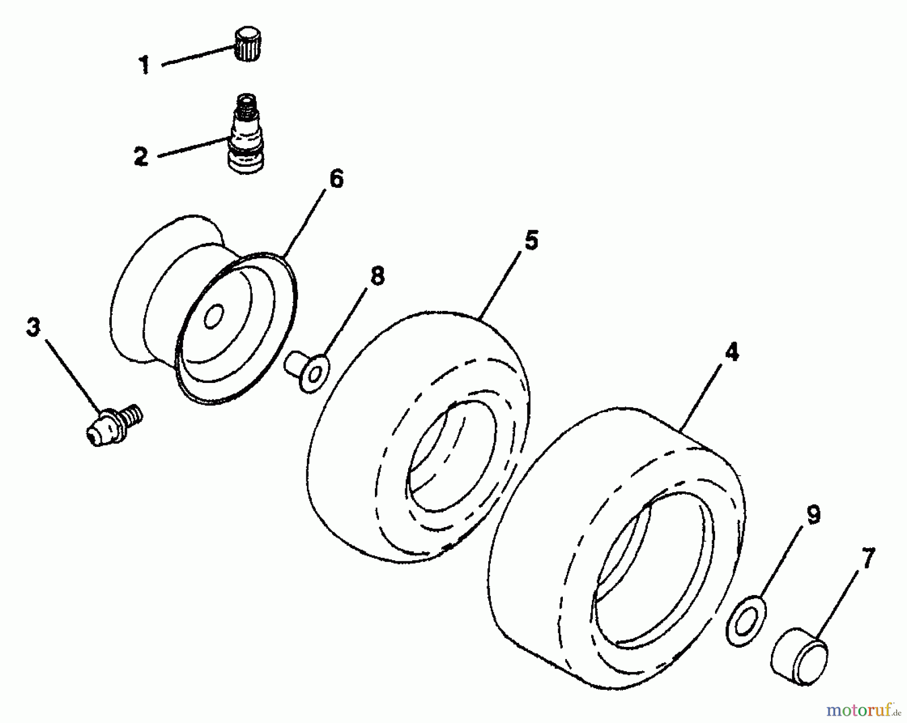 Husqvarna Rasen und Garten Traktoren LR 12 (954000752) (HAR1236A) - Husqvarna Lawn Tractor (1994-05 & After) Wheels