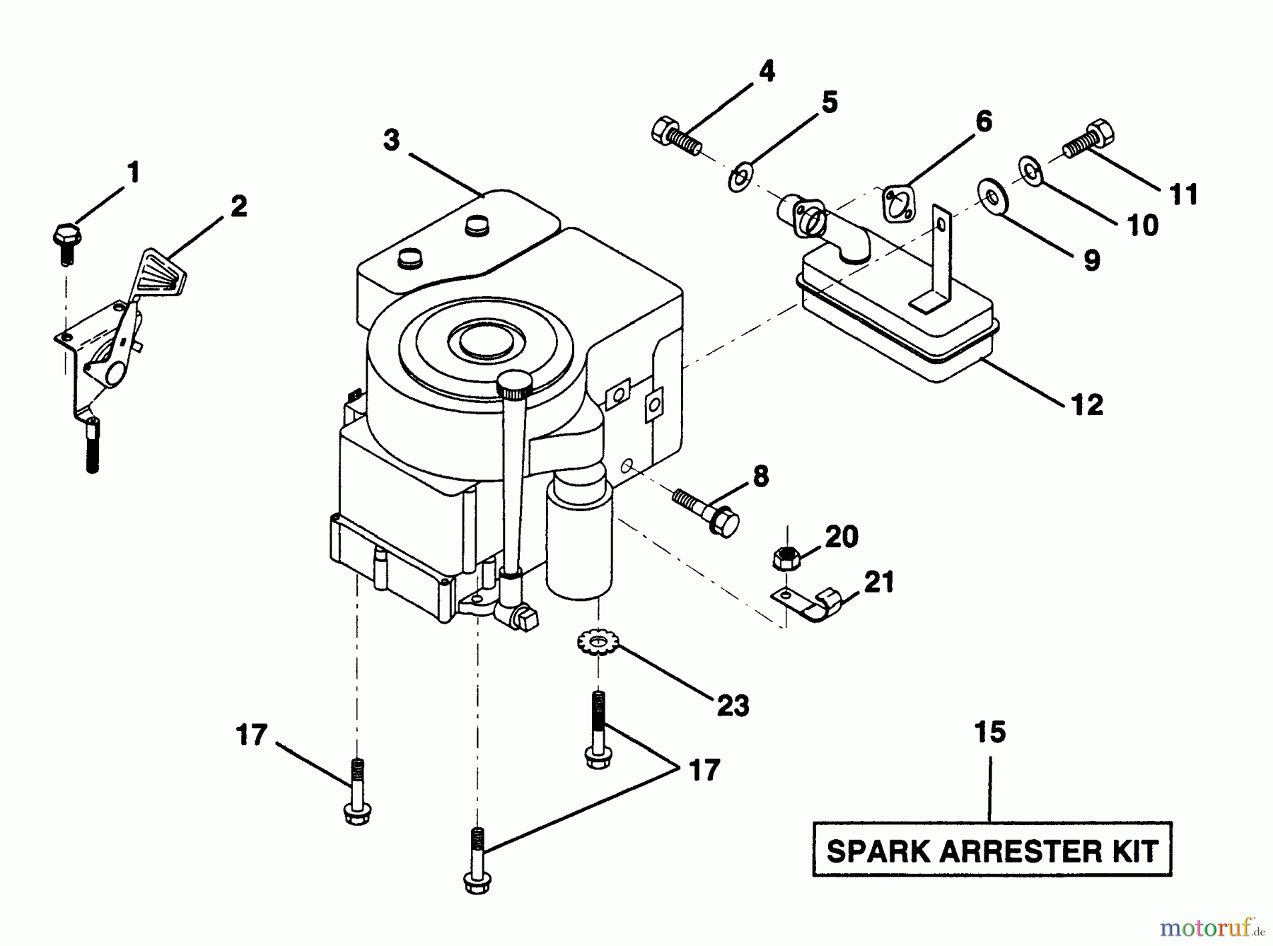 Husqvarna Rasen und Garten Traktoren LR 12 (954000762) (HC12R38A) - Husqvarna Lawn Tractor (1994-01 & After) Engine