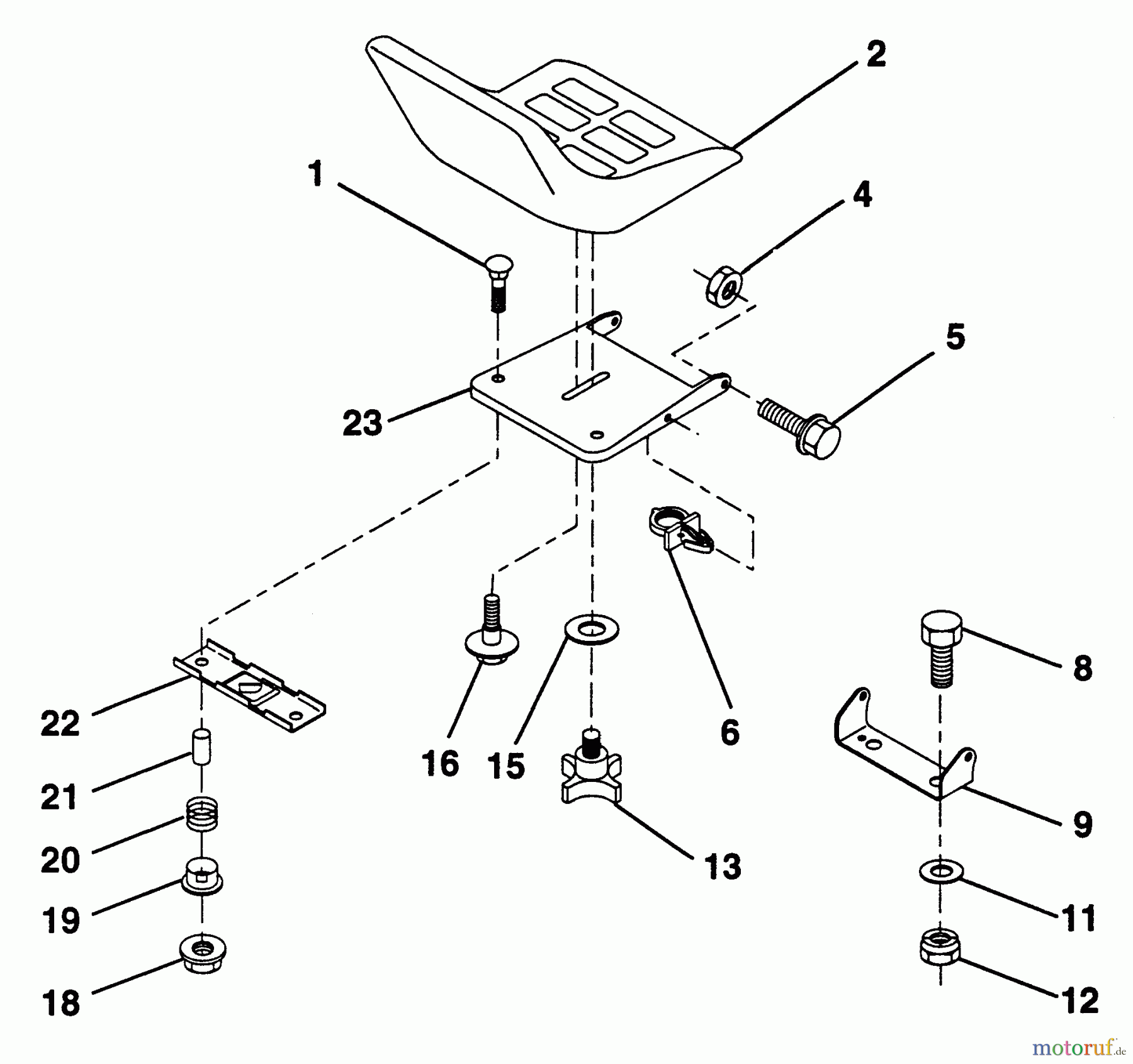 Husqvarna Rasen und Garten Traktoren LR 12 (954000762) (HC12R38A) - Husqvarna Lawn Tractor (1994-01 & After) Seat