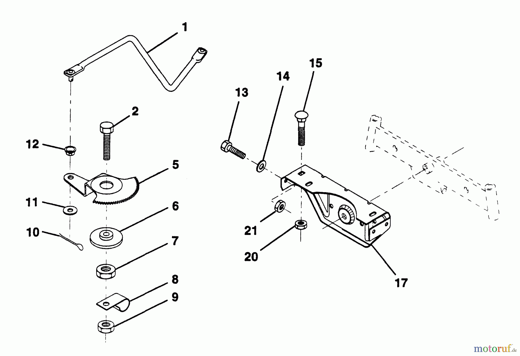Husqvarna Rasen und Garten Traktoren LR 12 (954000762) (HC12R38A) - Husqvarna Lawn Tractor (1994-01 & After) Sector Gear/Axle Support