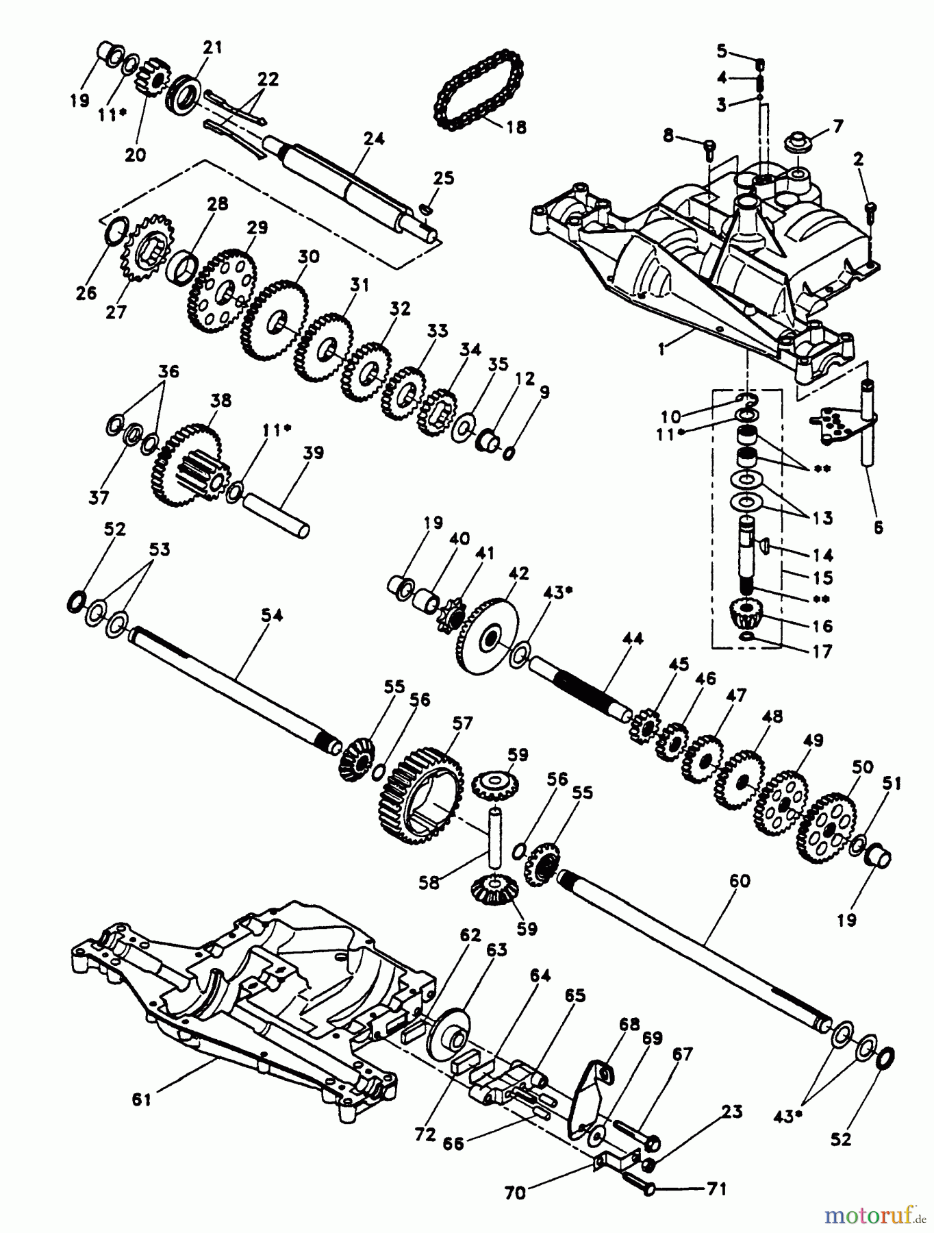 Husqvarna Rasen und Garten Traktoren LR 12 (954000762) (HC12R38A) - Husqvarna Lawn Tractor (1994-01 & After) Transaxle Dana