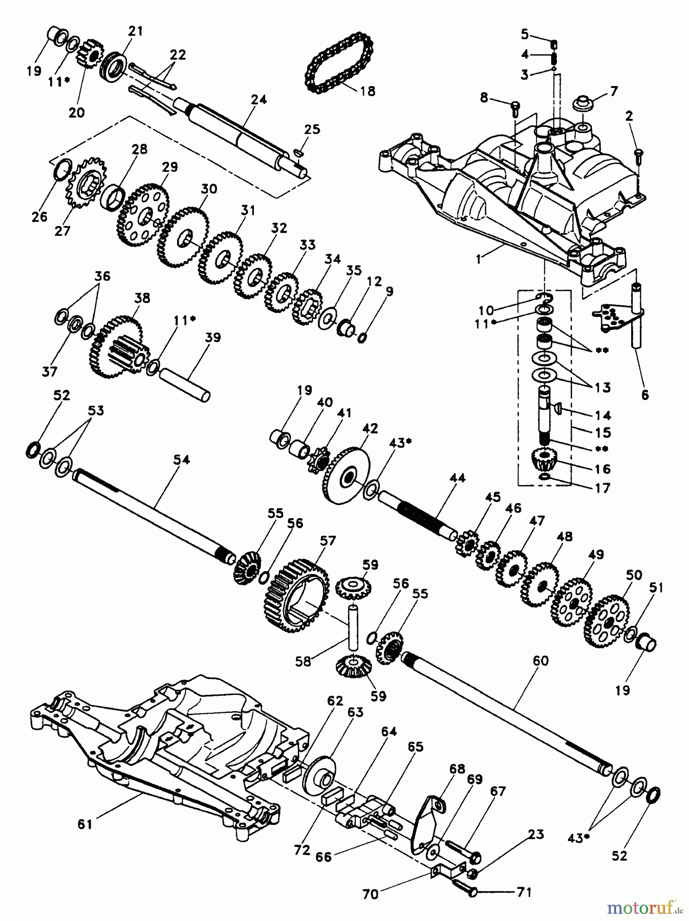 Husqvarna Rasen und Garten Traktoren LR 12 (954002701) (HC12R38B) - Husqvarna Lawn Tractor (1994-10 to 1995-12) Transaxle Dana (Model No. 4360-79)