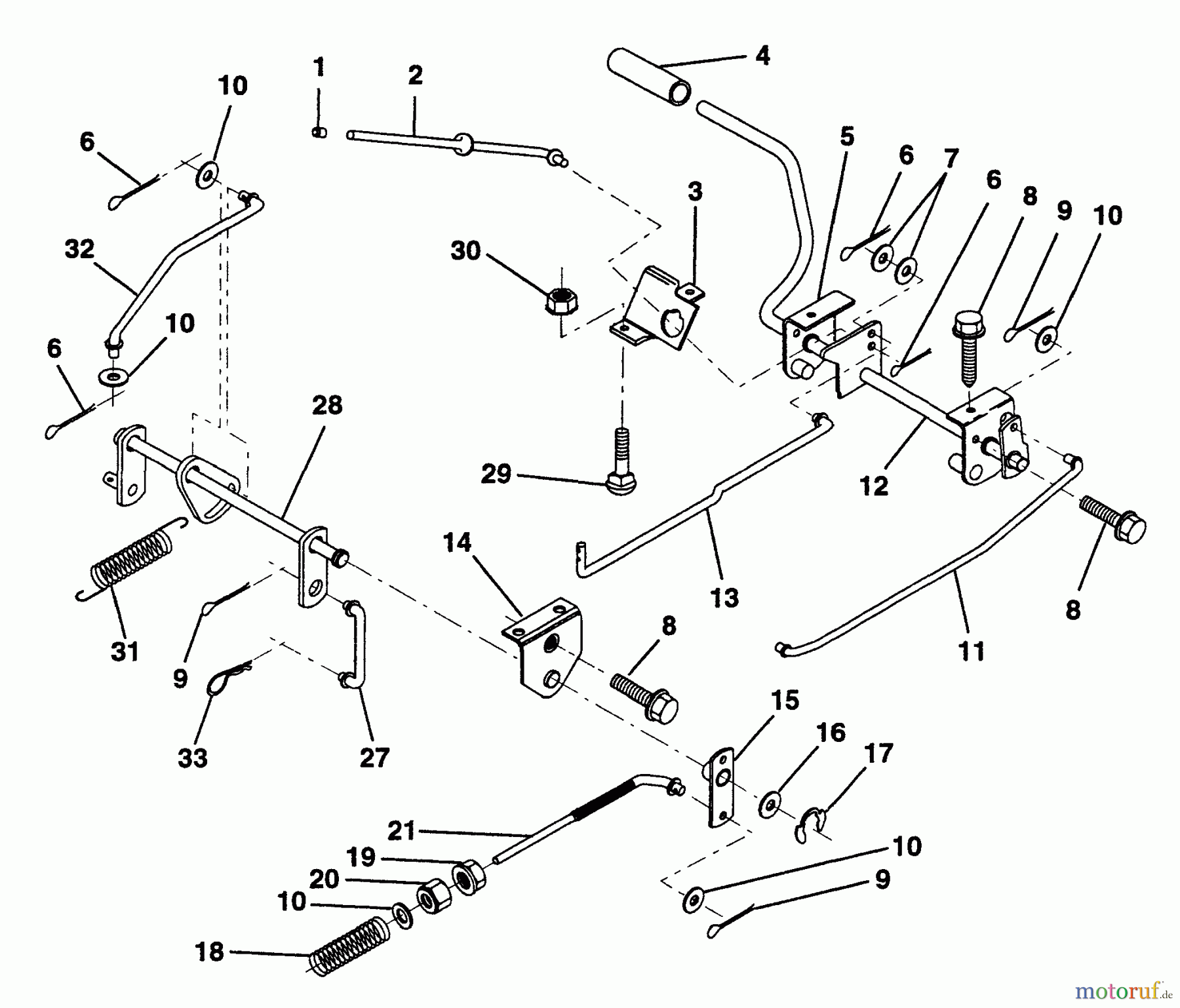 Husqvarna Rasen und Garten Traktoren LR 12 (954002701) (HC12R38D) - Husqvarna Lawn Tractor (1996-01 & After) Brake/Rear Mower Lift Assembly