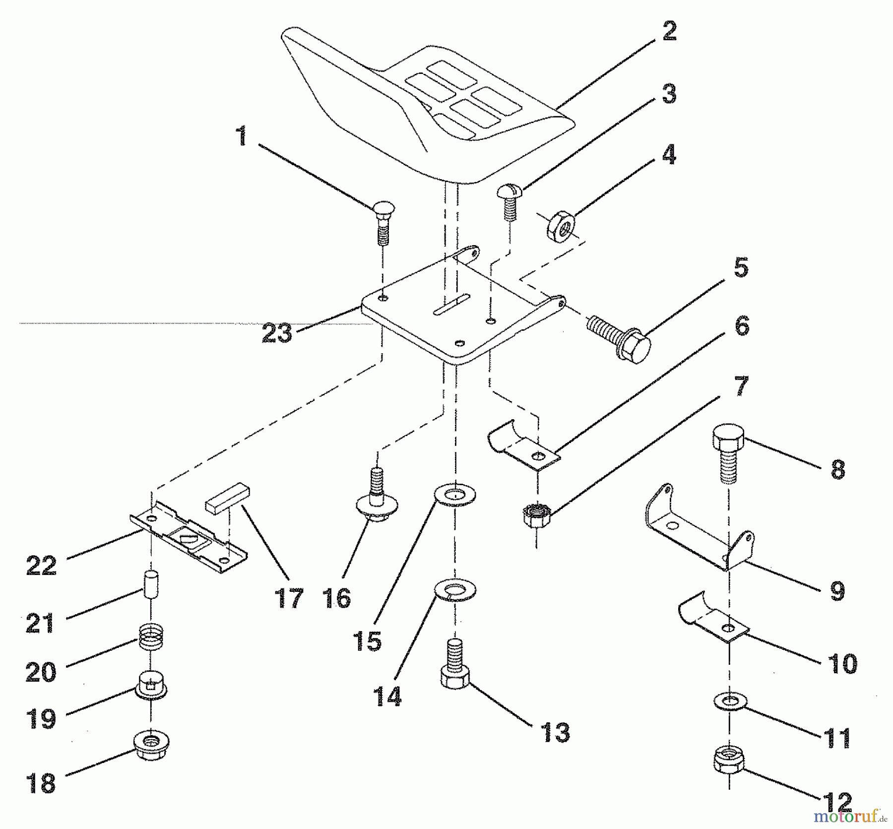 Husqvarna Rasen und Garten Traktoren LR 120 (954000412) (HU1236B) - Husqvarna Lawn Tractor (1992-10 & After) Seat