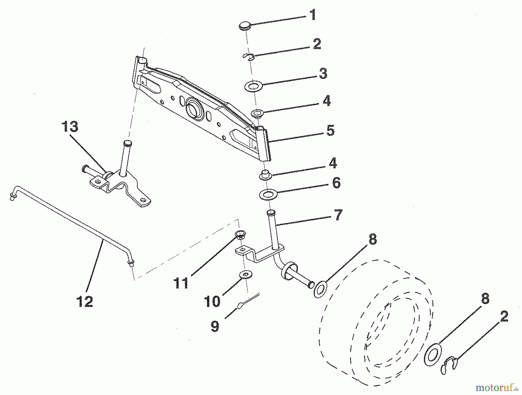 Husqvarna Rasen und Garten Traktoren LR 120 (954000582) (HU1236C) - Husqvarna Lawn Tractor (1993-01 & After) Front Axle