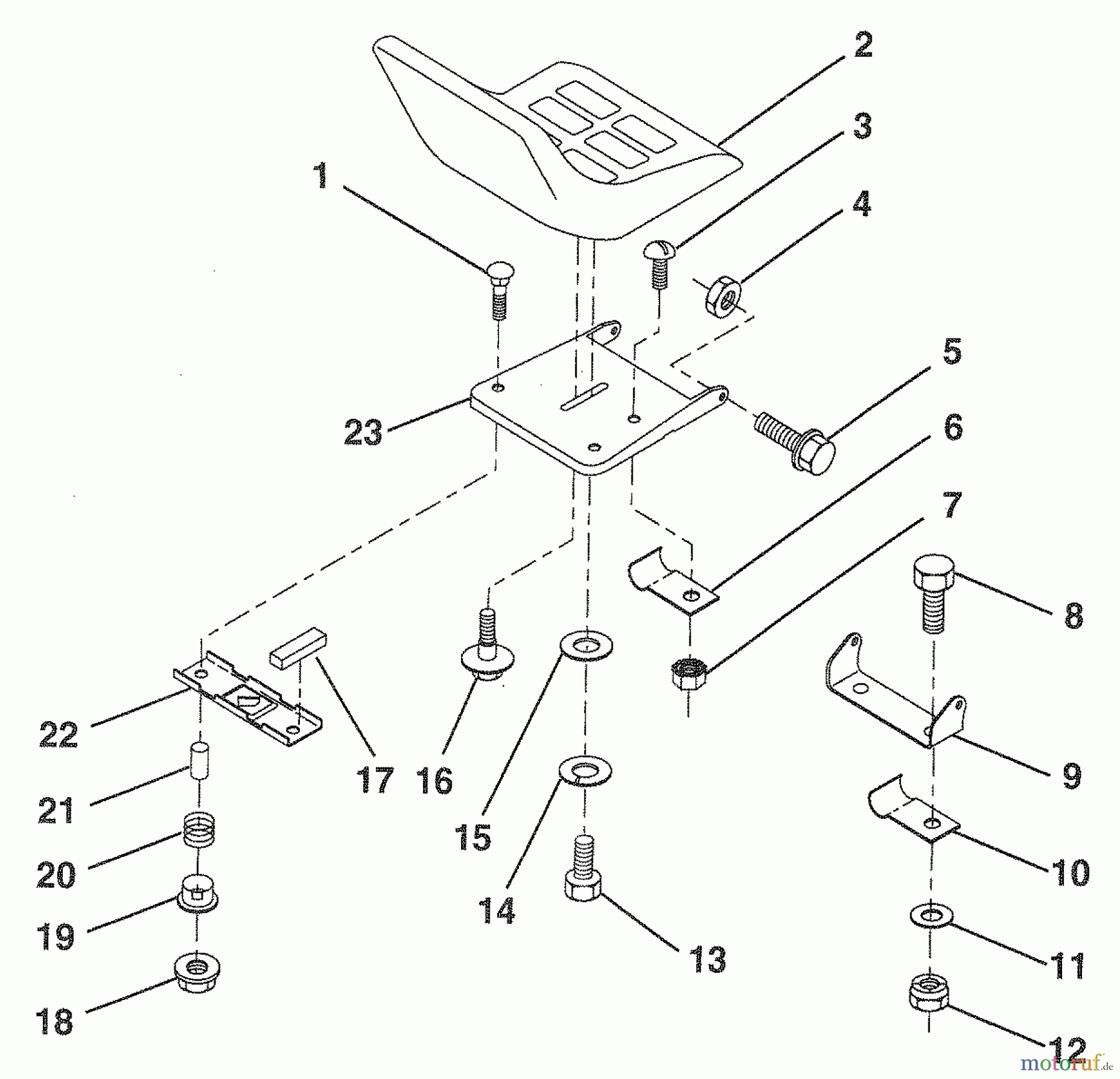 Husqvarna Rasen und Garten Traktoren LR 120 (954000582) (HU1236C) - Husqvarna Lawn Tractor (1993-01 & After) Seat