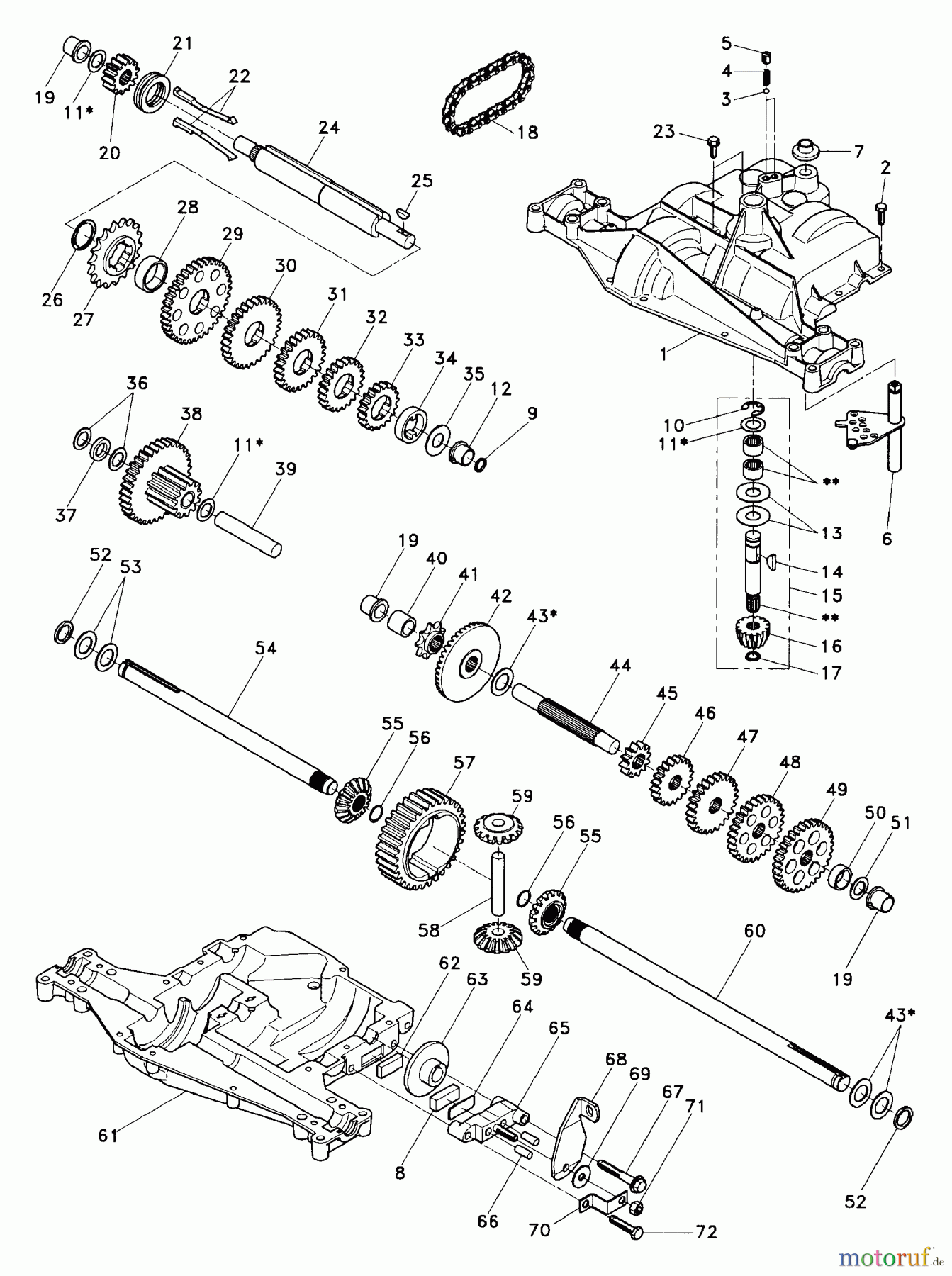 Husqvarna Rasen und Garten Traktoren LR 120 (954001242B) - Husqvarna Lawn Tractor (1995-02 & After) Dana Transaxle