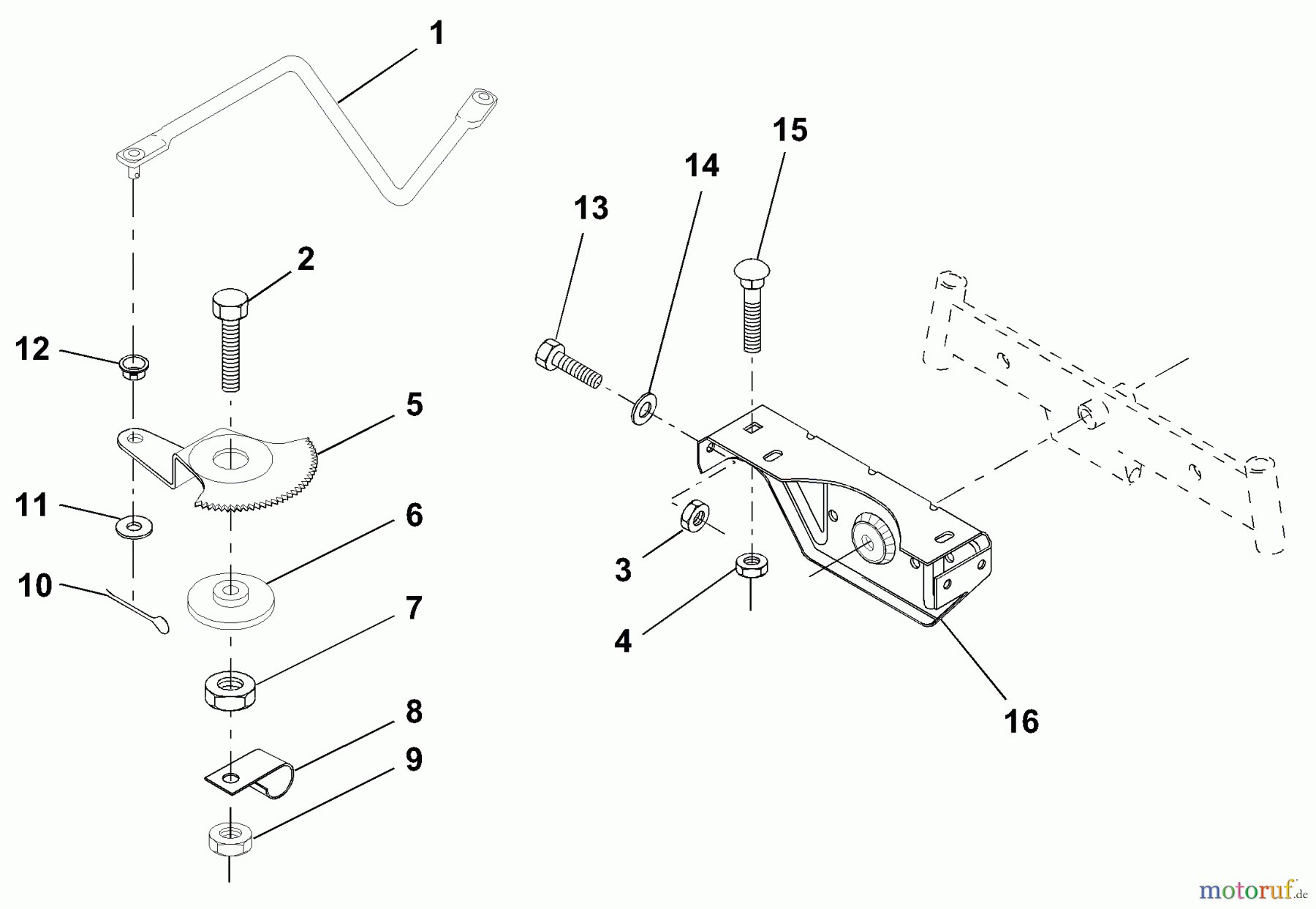 Husqvarna Rasen und Garten Traktoren LR 120 (954830051A) - Husqvarna Lawn Tractor (1995-08 & After) Sector Gear / Axle Support