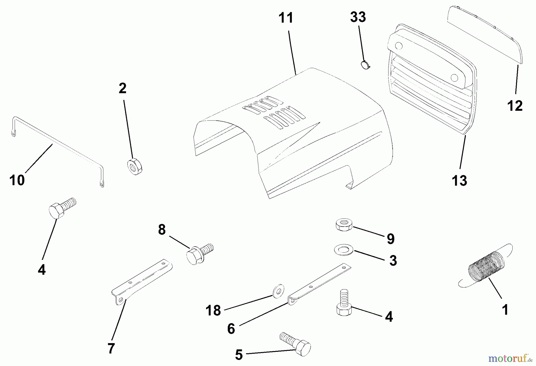 Husqvarna Rasen und Garten Traktoren LR 121 (954140001) (HCLR120A) - Husqvarna Lawn Tractor (1996-08 & After) Hood