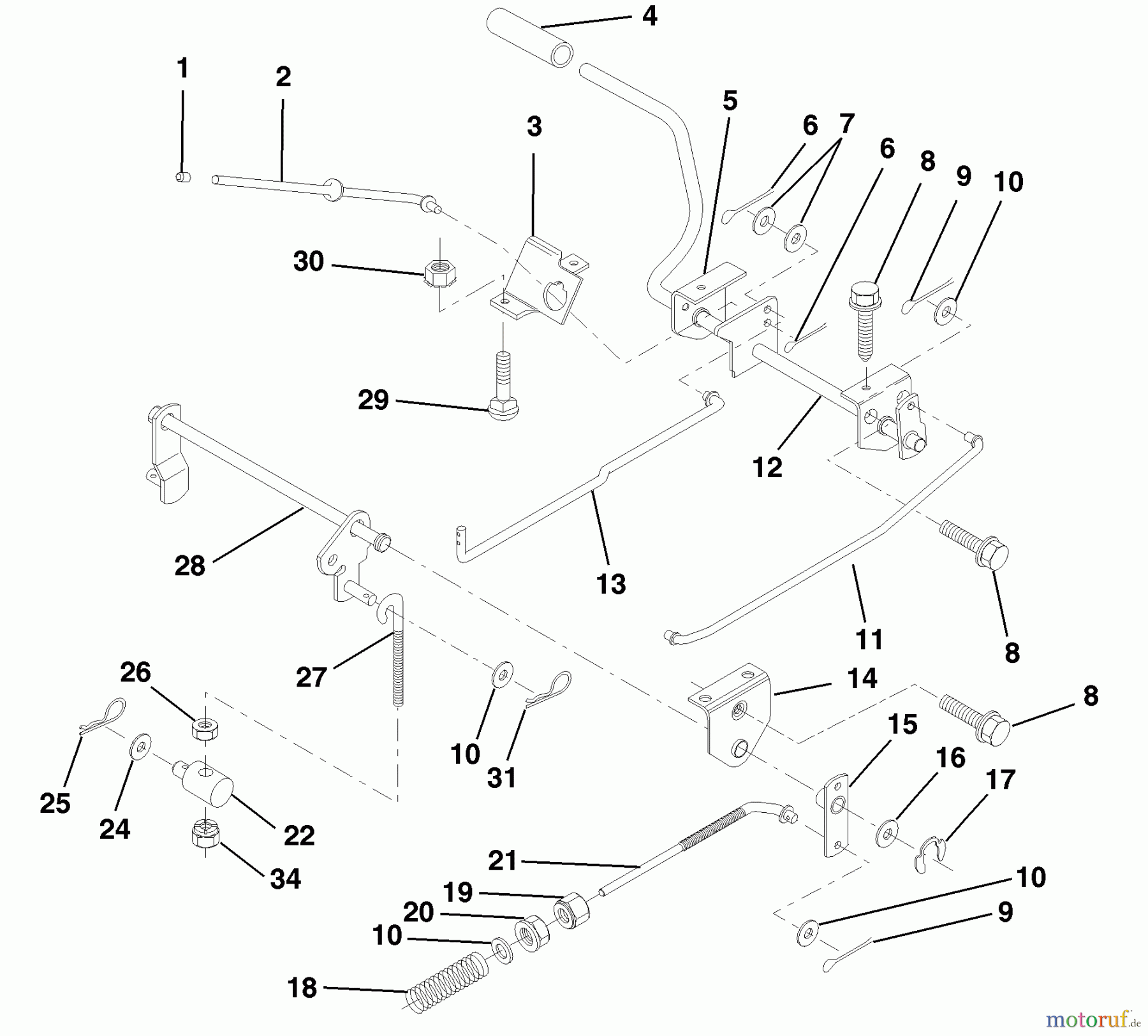 Husqvarna Rasen und Garten Traktoren LR 121 (954140001B) - Husqvarna Lawn Tractor (1997-12 & After) Brake/Rear Mower Assembly