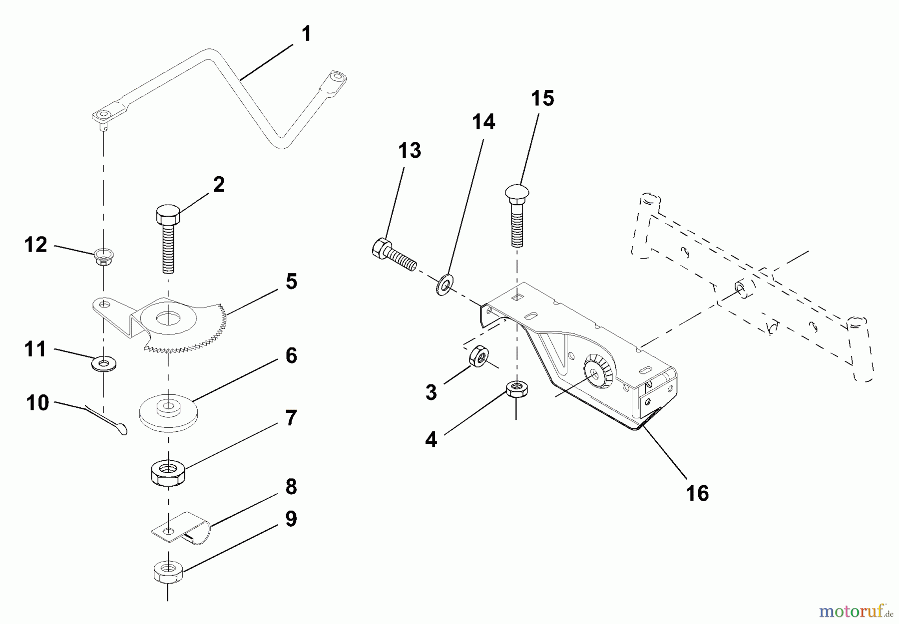 Husqvarna Rasen und Garten Traktoren LR 122 (954140105A) - Husqvarna Lawn Tractor (1999-09 & After) Sector Gear/Axle Support