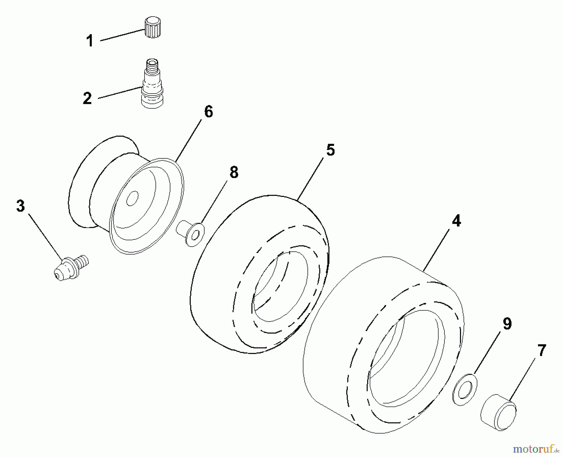 Husqvarna Rasen und Garten Traktoren LR 122 (954140105A) - Husqvarna Lawn Tractor (1999-09 & After) Wheels & Tires