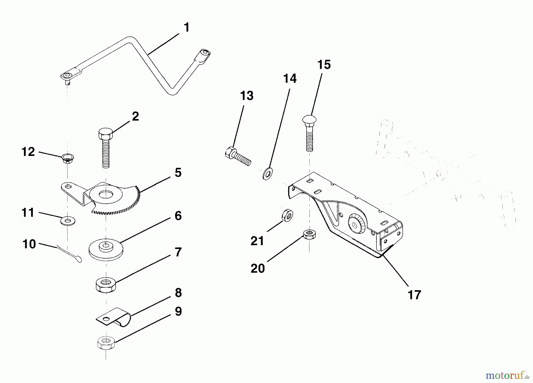 Husqvarna Rasen und Garten Traktoren LR 125 (954000522) (HU125R38MA) - Husqvarna Lawn Tractor (1992-12 & After) Sector Gear/Axle Support