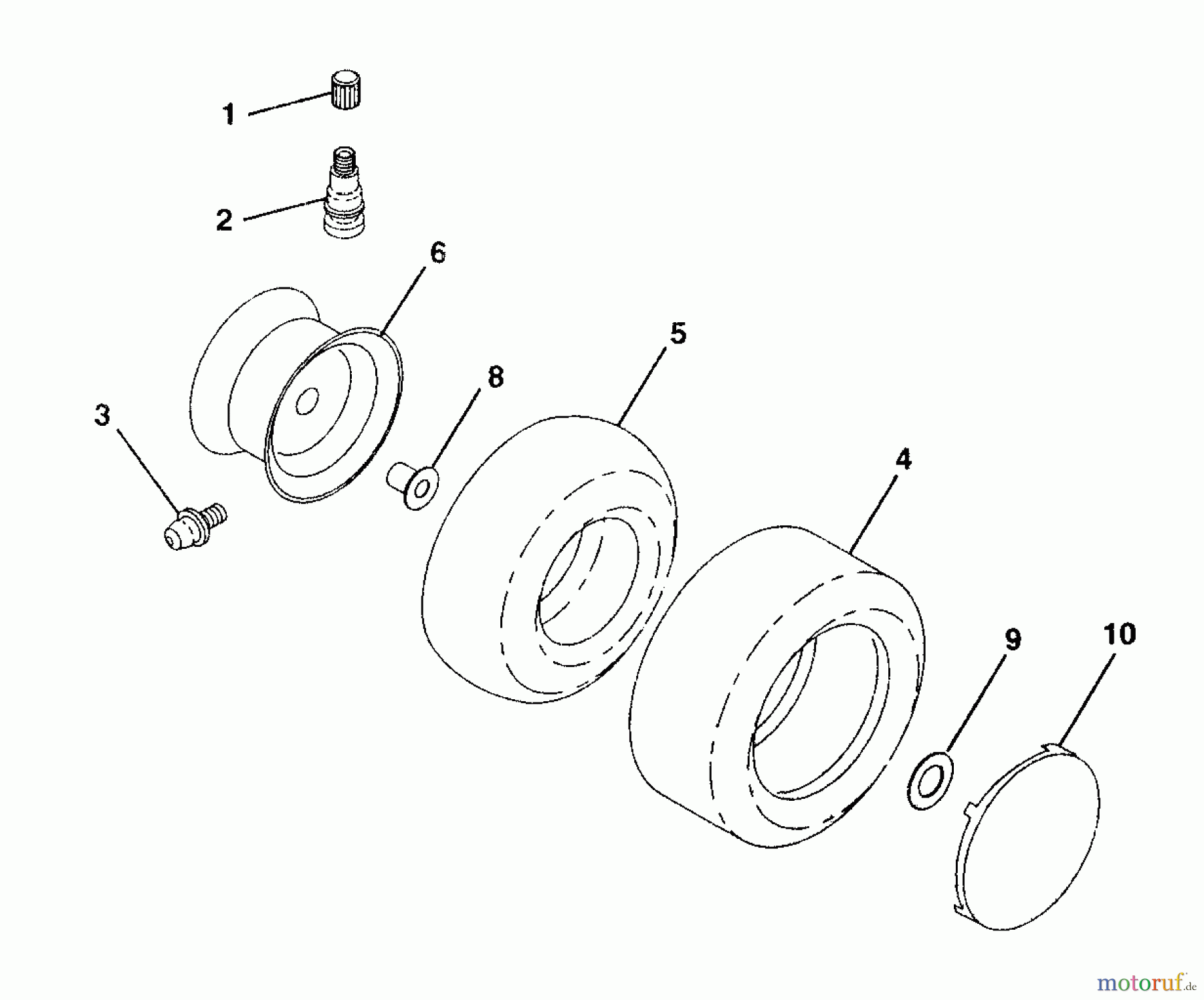 Husqvarna Rasen und Garten Traktoren LR 125 (954000522) (HU125R38MA) - Husqvarna Lawn Tractor (1992-12 & After) Wheels & Tires