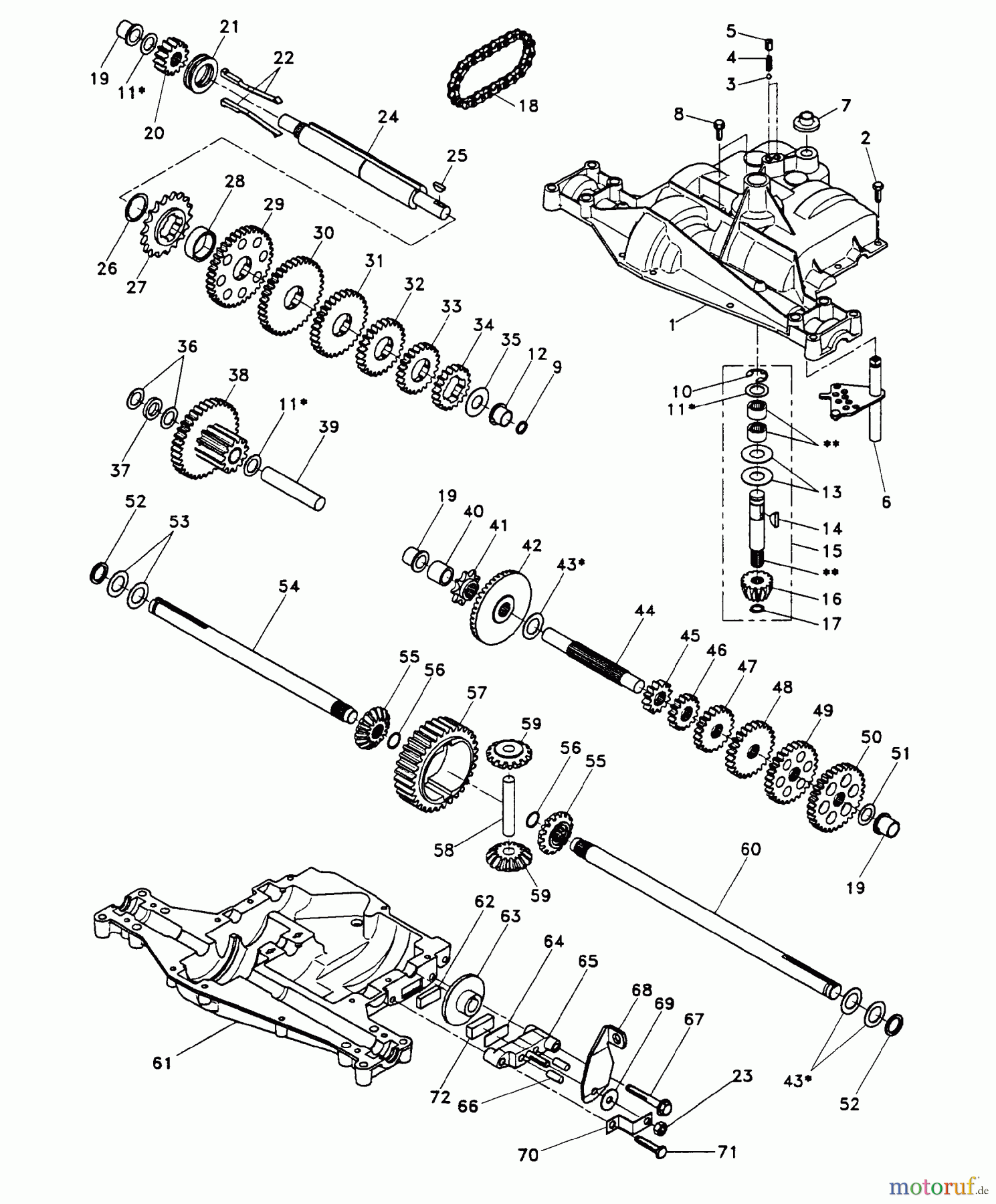 Husqvarna Rasen und Garten Traktoren LR 125 (954001202C) - Husqvarna Lawn Tractor (1995-03 & After) Transaxle Dana