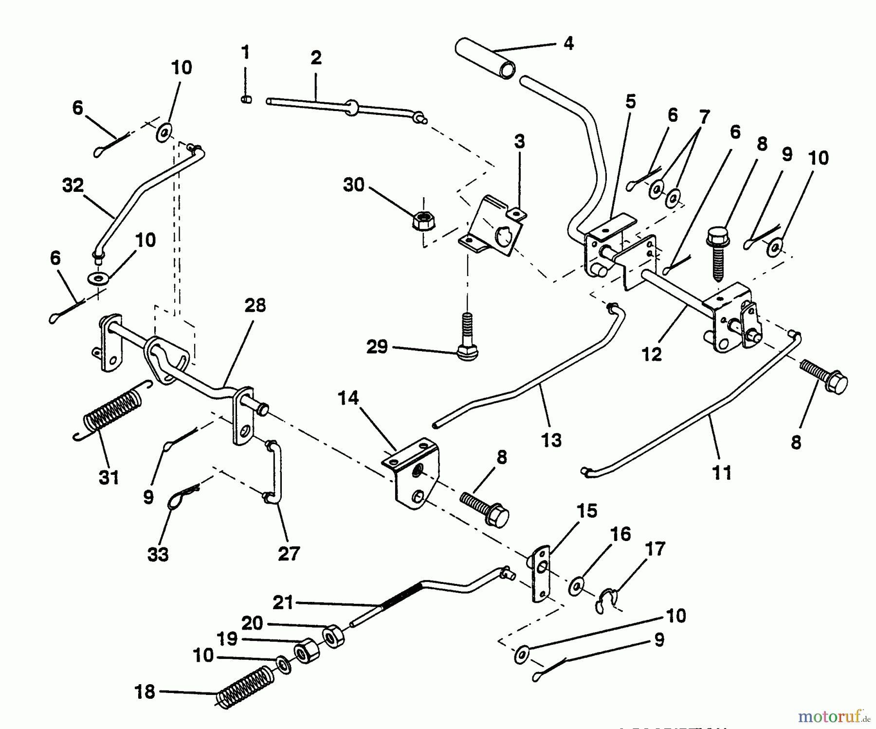 Husqvarna Rasen und Garten Traktoren LRH 125 (954000622) (HN125HR38B) - Husqvarna Lawn Tractor (1994-01 & After) Brake/Rear Mower Lift Assembly