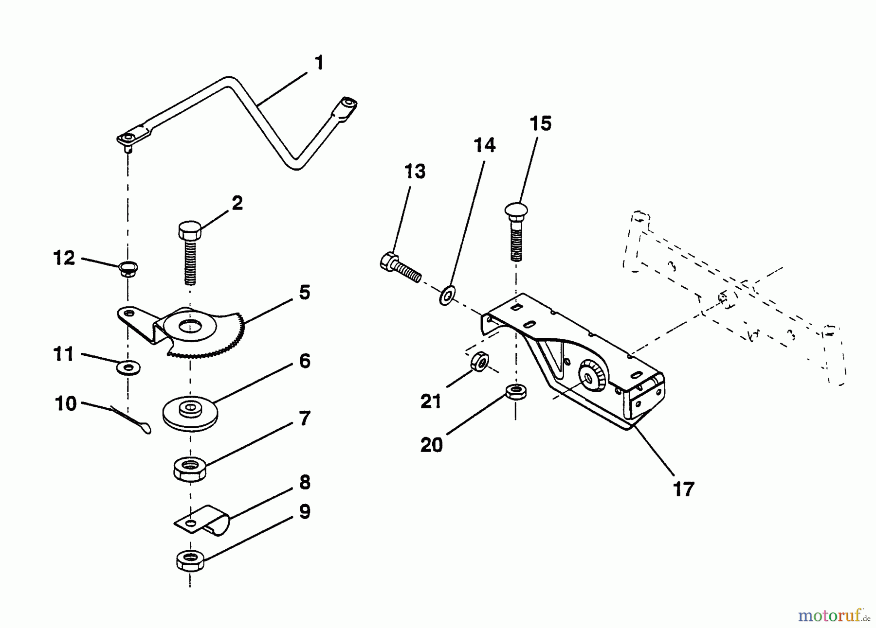 Husqvarna Rasen und Garten Traktoren LRH 125 (954000622) (HN125HR38B) - Husqvarna Lawn Tractor (1994-01 & After) Sector Gear/Axle Support