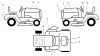 Husqvarna LRH 125 (954001222A) - Lawn Tractor (1994-07 & After) Ersatzteile Decals