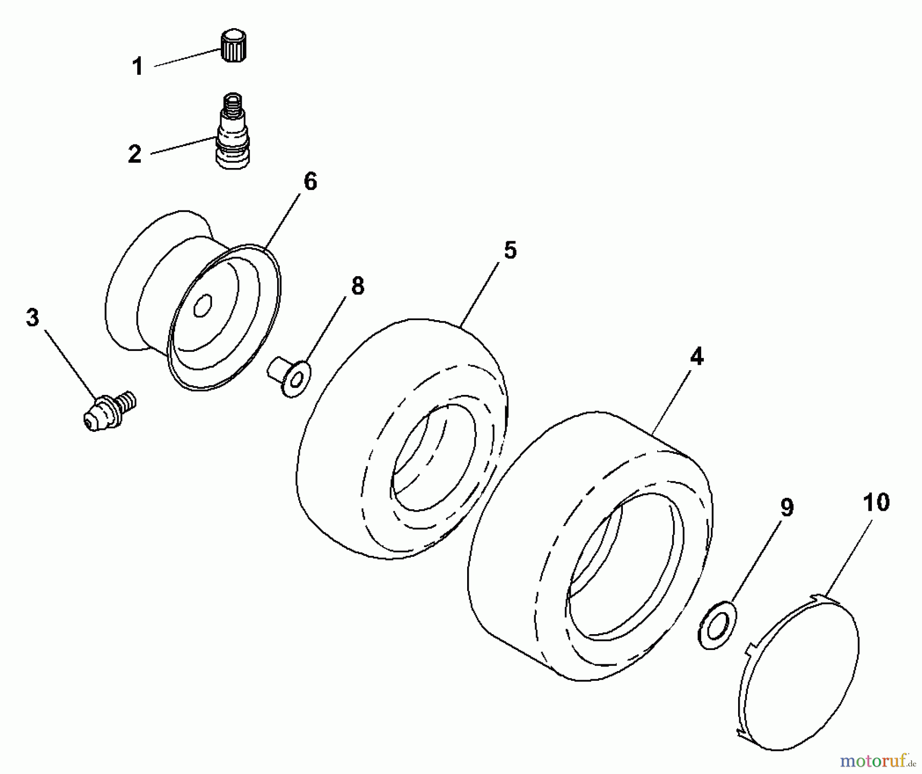 Husqvarna Rasen und Garten Traktoren LRH 125 (954001222C) - Husqvarna Lawn Tractor (1995-03 & After) Wheels & Tires