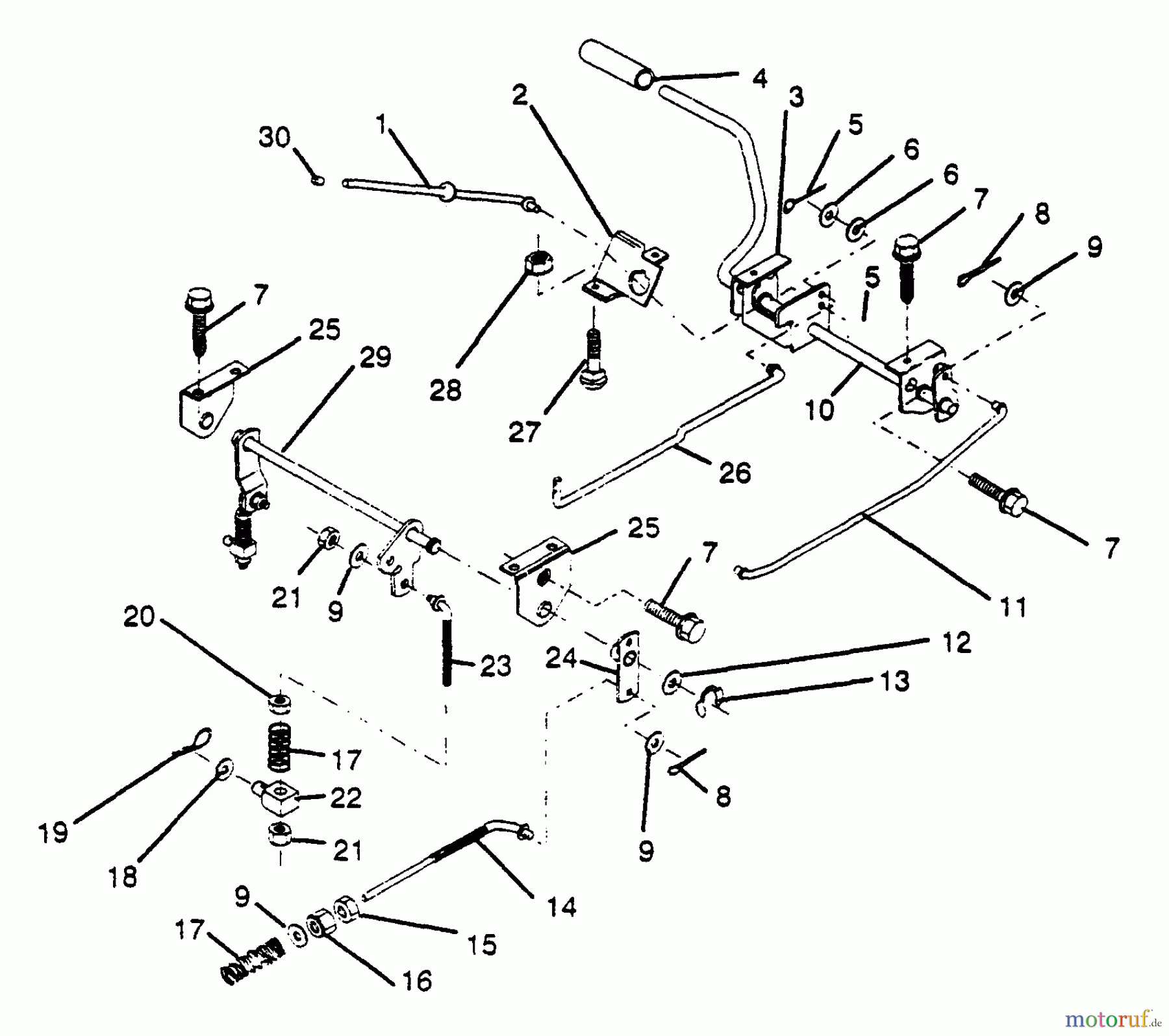 Husqvarna Rasen und Garten Traktoren LT 112 (954000191) (H1236A) - Husqvarna Lawn Tractor (1990-11 & After) Brake/Rear Mower Lift Assembly