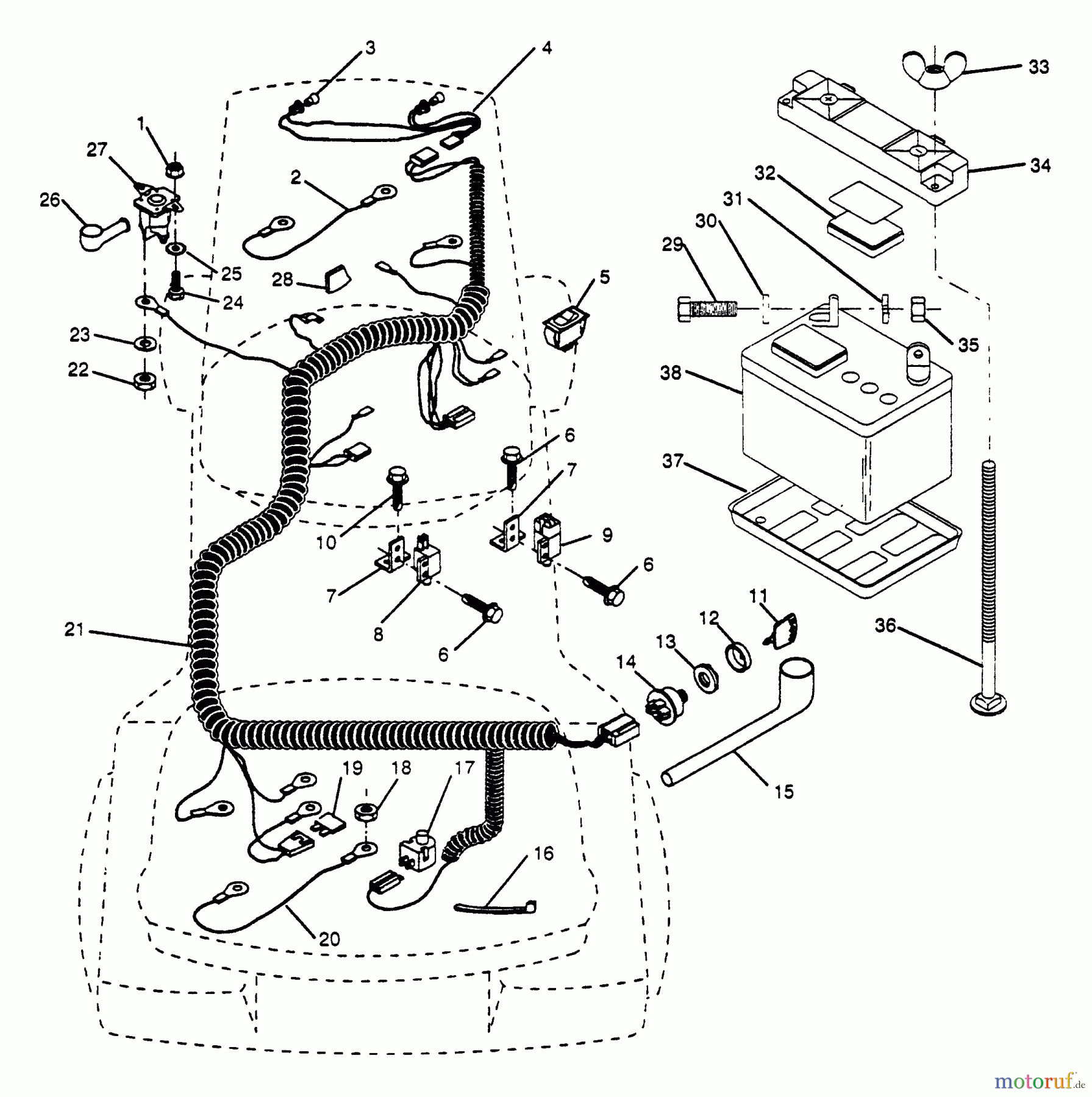 Husqvarna Rasen und Garten Traktoren LT 112 (954000191) (H1236A) - Husqvarna Lawn Tractor (1990-11 & After) Electrical