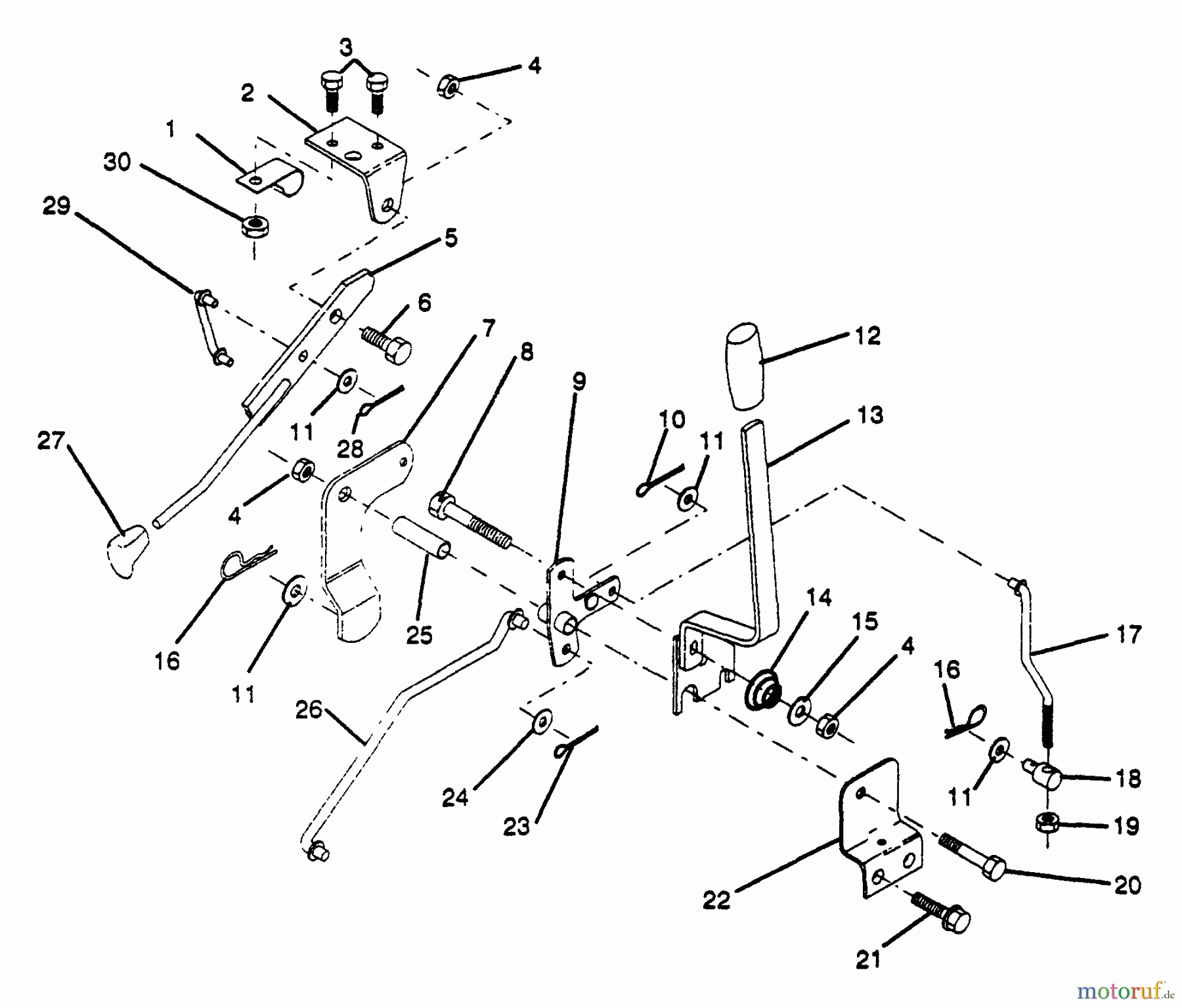 Husqvarna Rasen und Garten Traktoren LT 112 (954000191) (H1236A) - Husqvarna Lawn Tractor (1990-11 & After) Mower Lift Lever