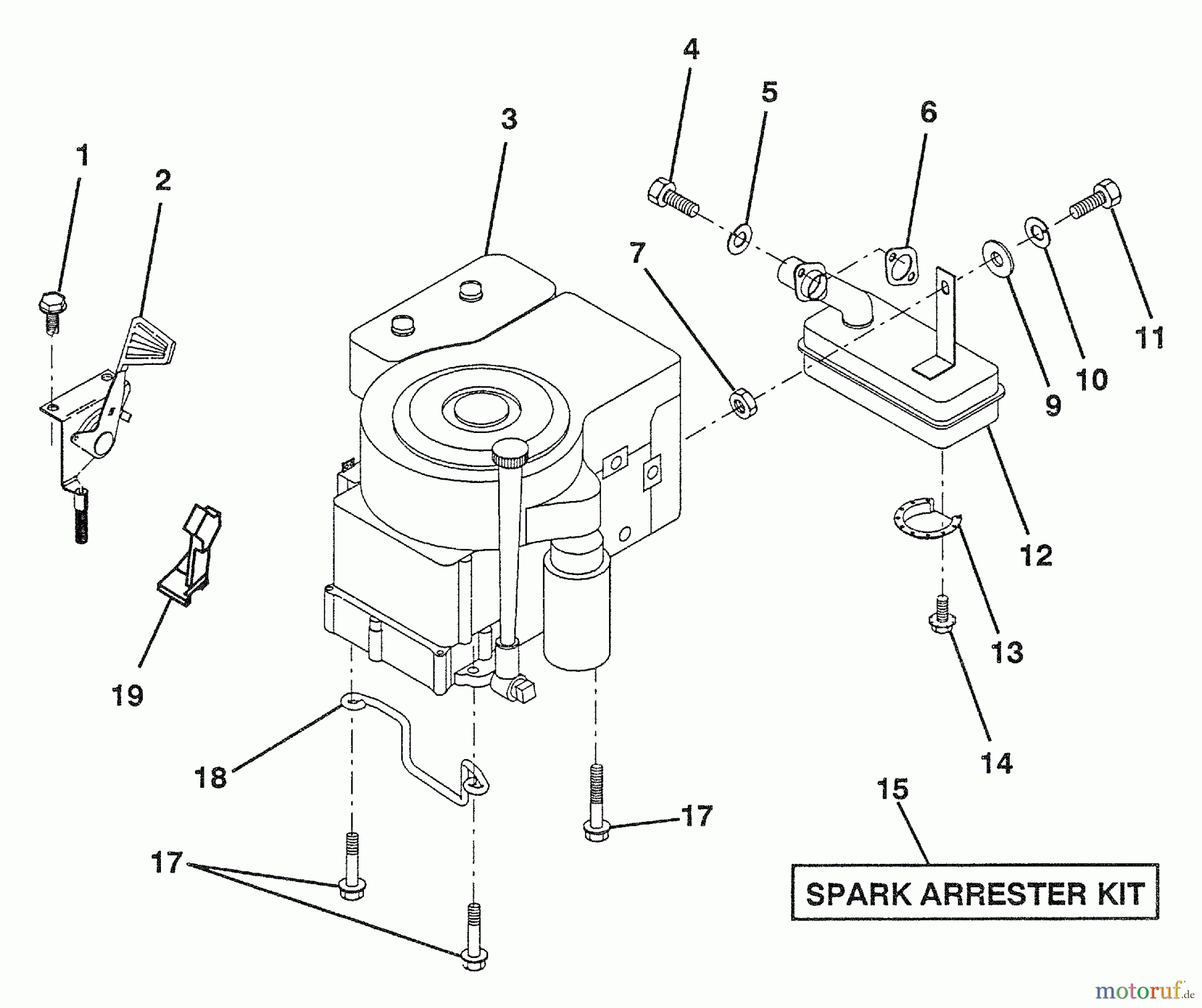 Husqvarna Rasen und Garten Traktoren LT 112 (954000392) (H12360) - Husqvarna Lawn Tractor (1992-06 & After) Engine