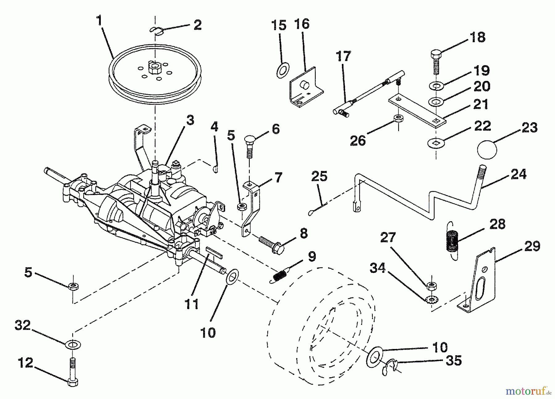 Husqvarna Rasen und Garten Traktoren LT 112 (954000392) (H12360) - Husqvarna Lawn Tractor (1992-06 & After) Mower Lift Lever (Part 2)