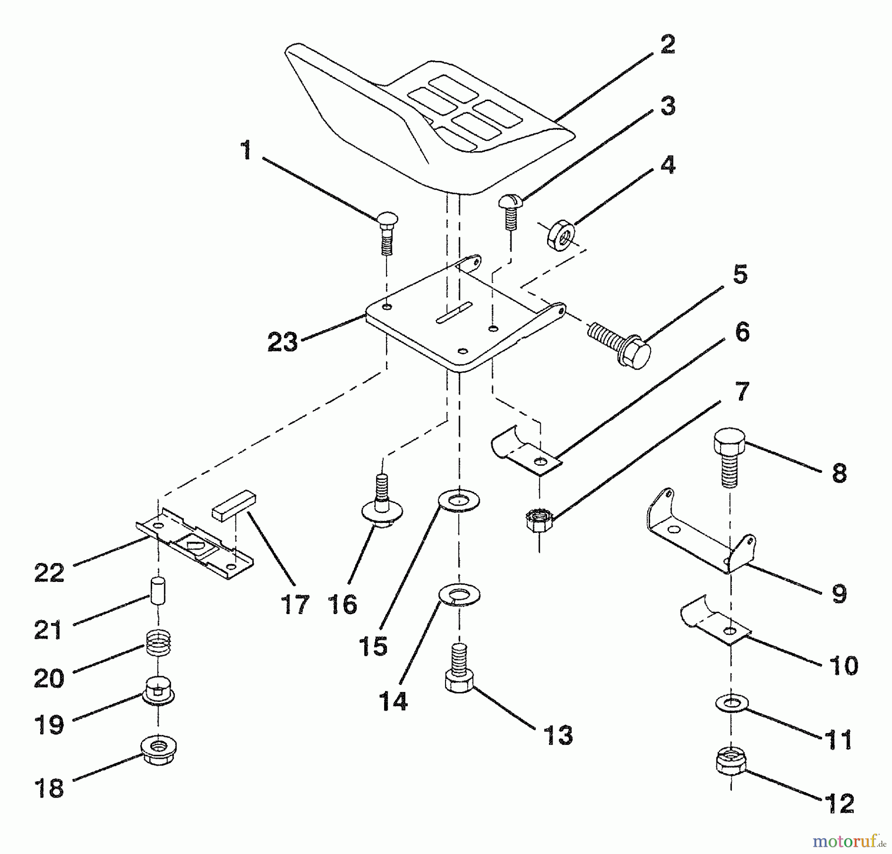 Husqvarna Rasen und Garten Traktoren LT 112 (954000392) (H12360) - Husqvarna Lawn Tractor (1992-06 & After) Seat