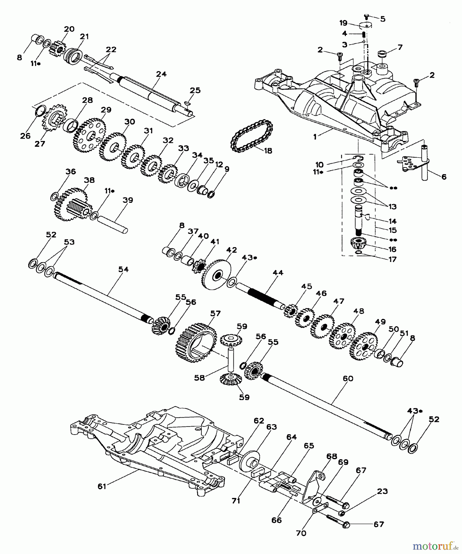 Husqvarna Rasen und Garten Traktoren LT 120 (954140047) (HCLT120B) - Husqvarna Lawn Tractor (1998-01 & After) Dana Transaxle - Model Number 4360-120