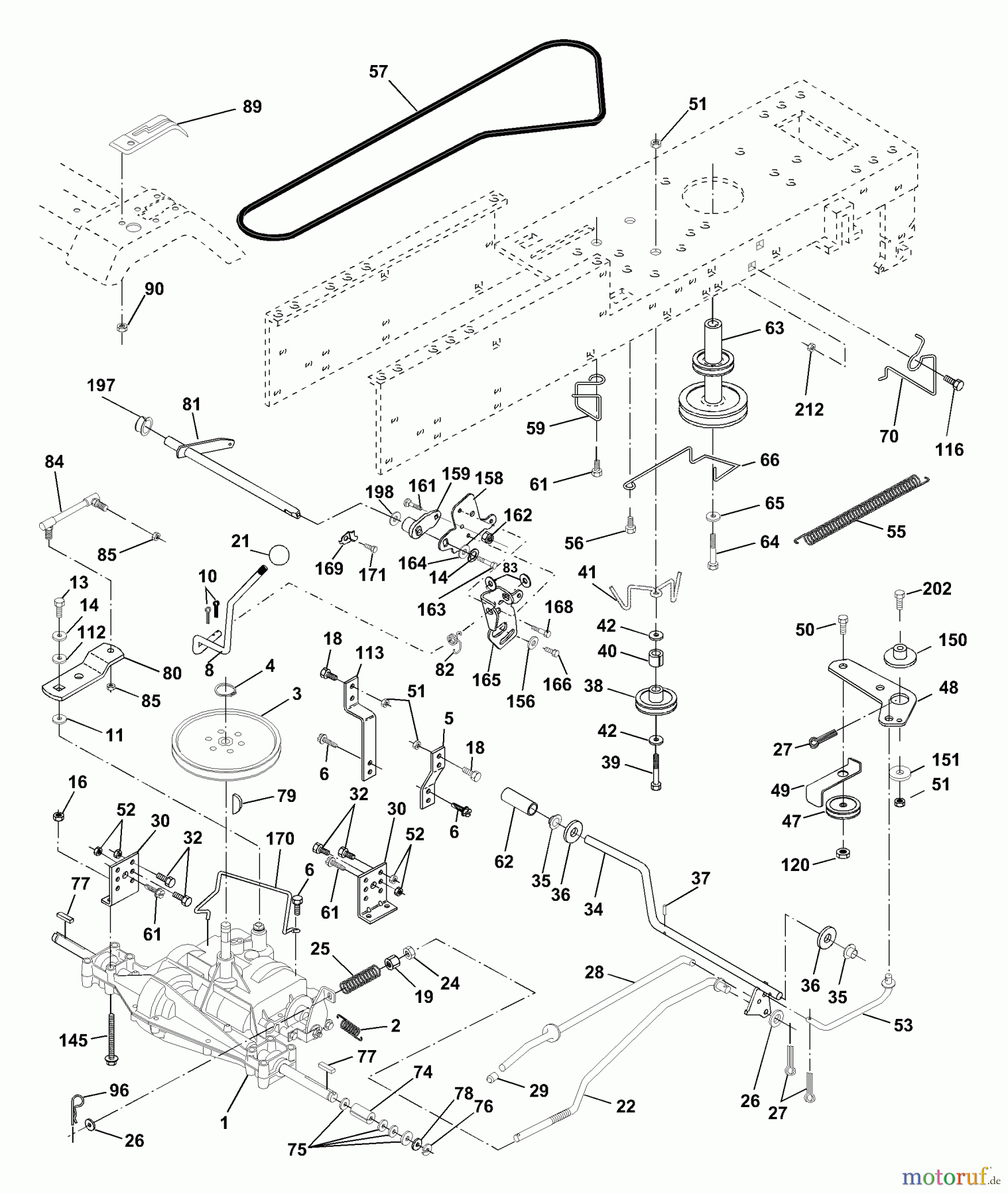 Husqvarna Rasen und Garten Traktoren LT 1238B (954567024) - Husqvarna Lawn Tractor (2001-03 & After) Drive