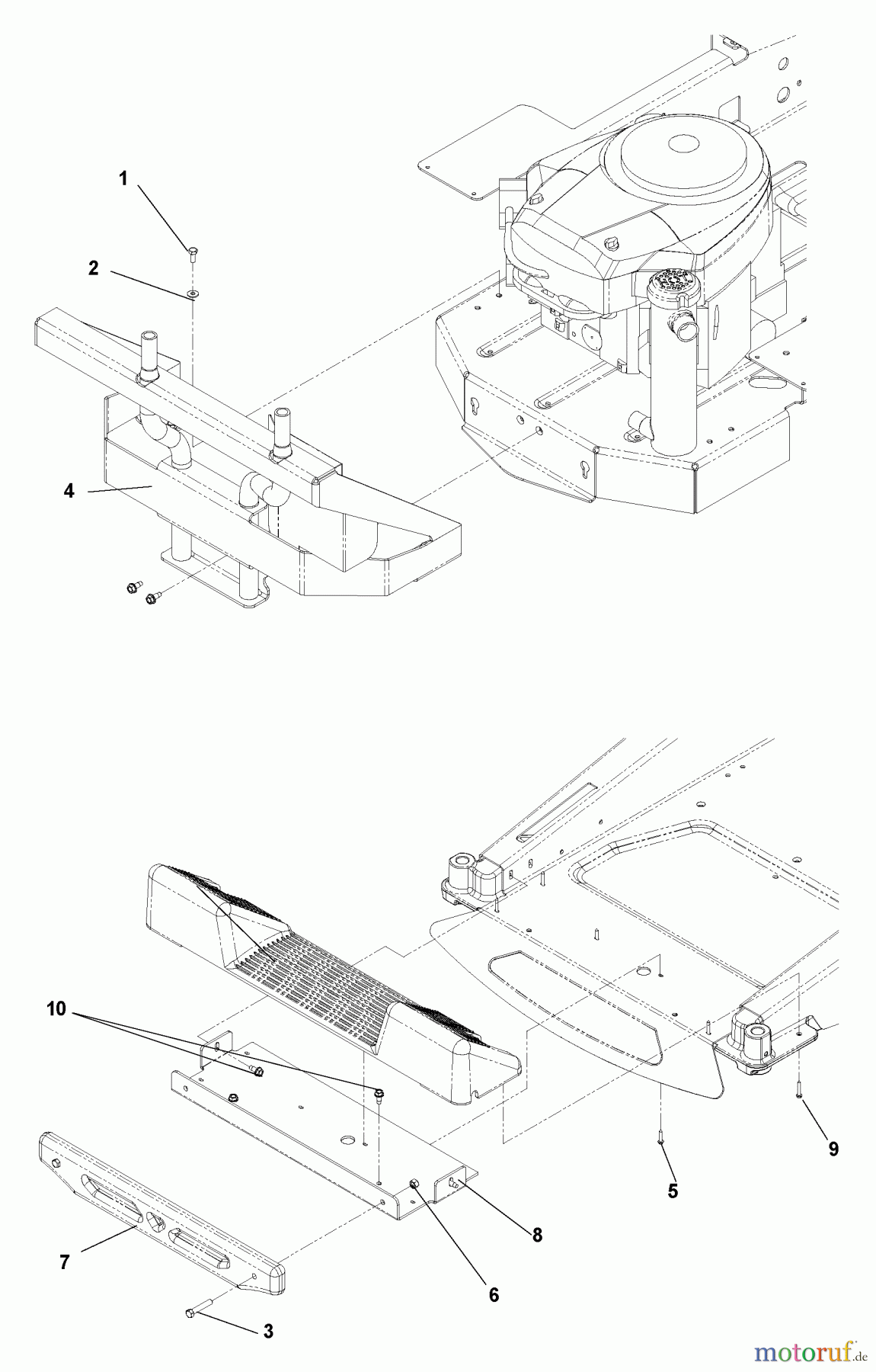 Husqvarna Zubehör, Rasenmäher / Mäher Z 48 (968999377) - Husqvarna Grass Catcher (2006-04 & After) Hitch And Weight Assembly