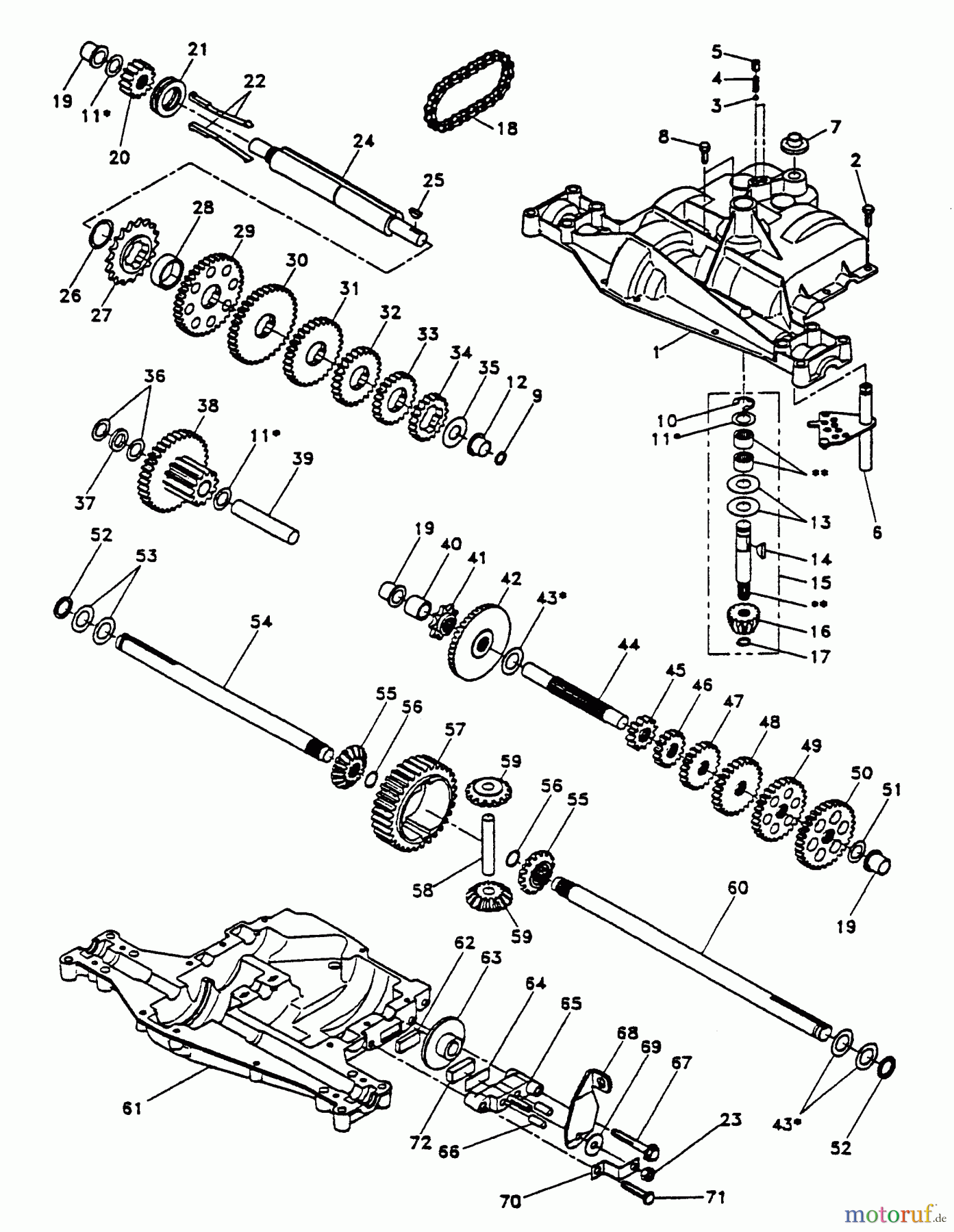 Husqvarna Rasen und Garten Traktoren LT 125 (954000772) (HC12542A) - Husqvarna Lawn Tractor (1994-01 & After) Dana Transaxle