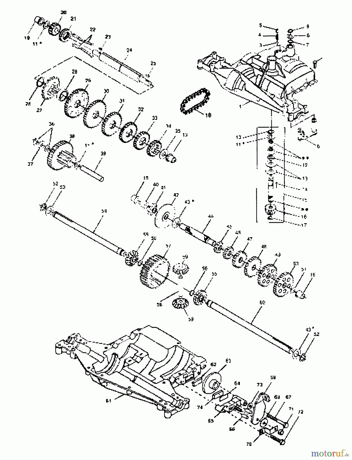 Husqvarna Rasen und Garten Traktoren LT 125 (H12538C) - Husqvarna Lawn Tractor (1991-06 & After) Transaxle Foote