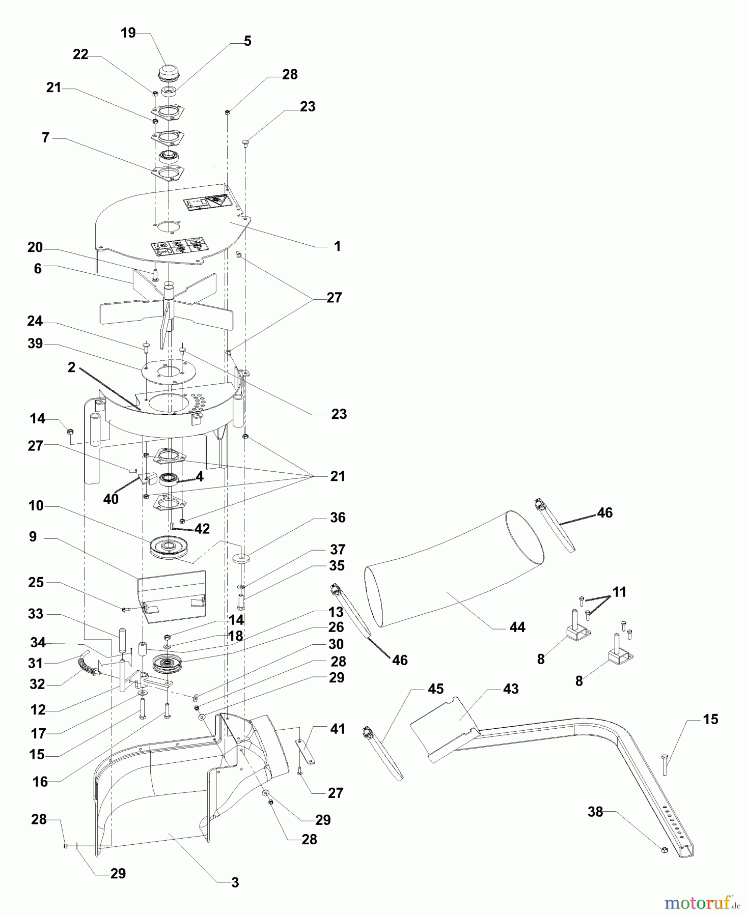 Husqvarna Zubehör, Rasenmäher / Mäher Z1-12 - Husqvarna Z Grass Collection System (2003-10 & After) Spindle Drive Assembly (Part 2)