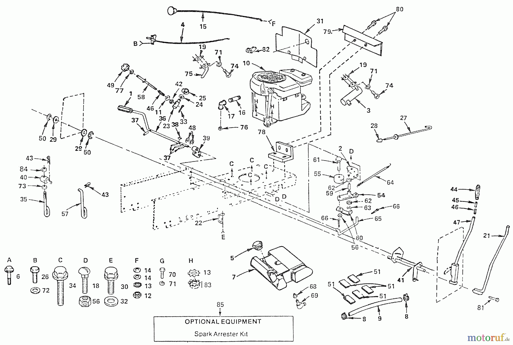 Husqvarna Rasen und Garten Traktoren LT 125 (HVLT125AE) - Husqvarna Lawn Tractor (1990-01 & After) Power & Mechanical Controls Group