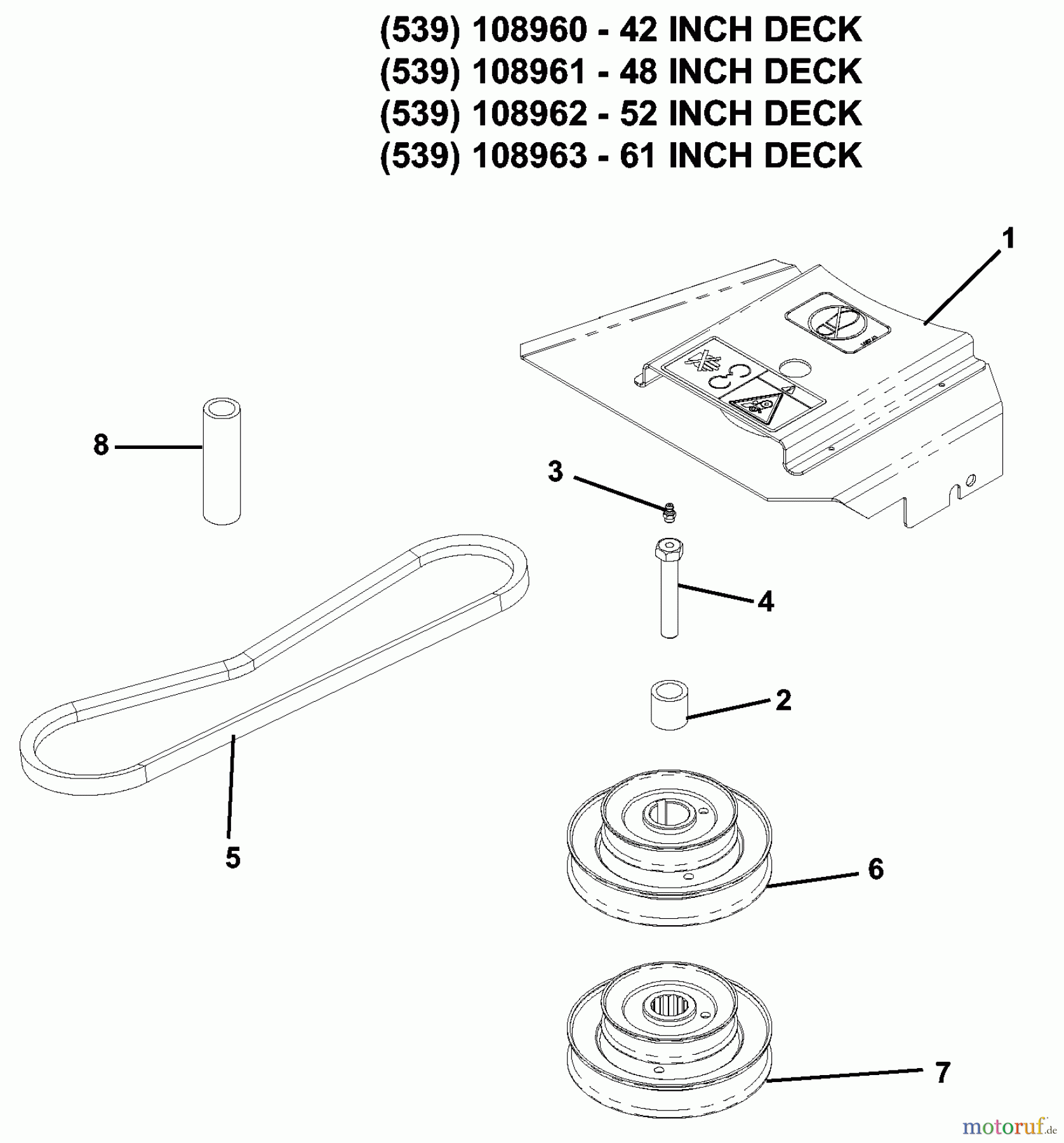 Husqvarna Zubehör, Rasenmäher / Mäher Z1-9 - Husqvarna Z Grass Collection System (2003-10 & After) Drive Kit Assembly
