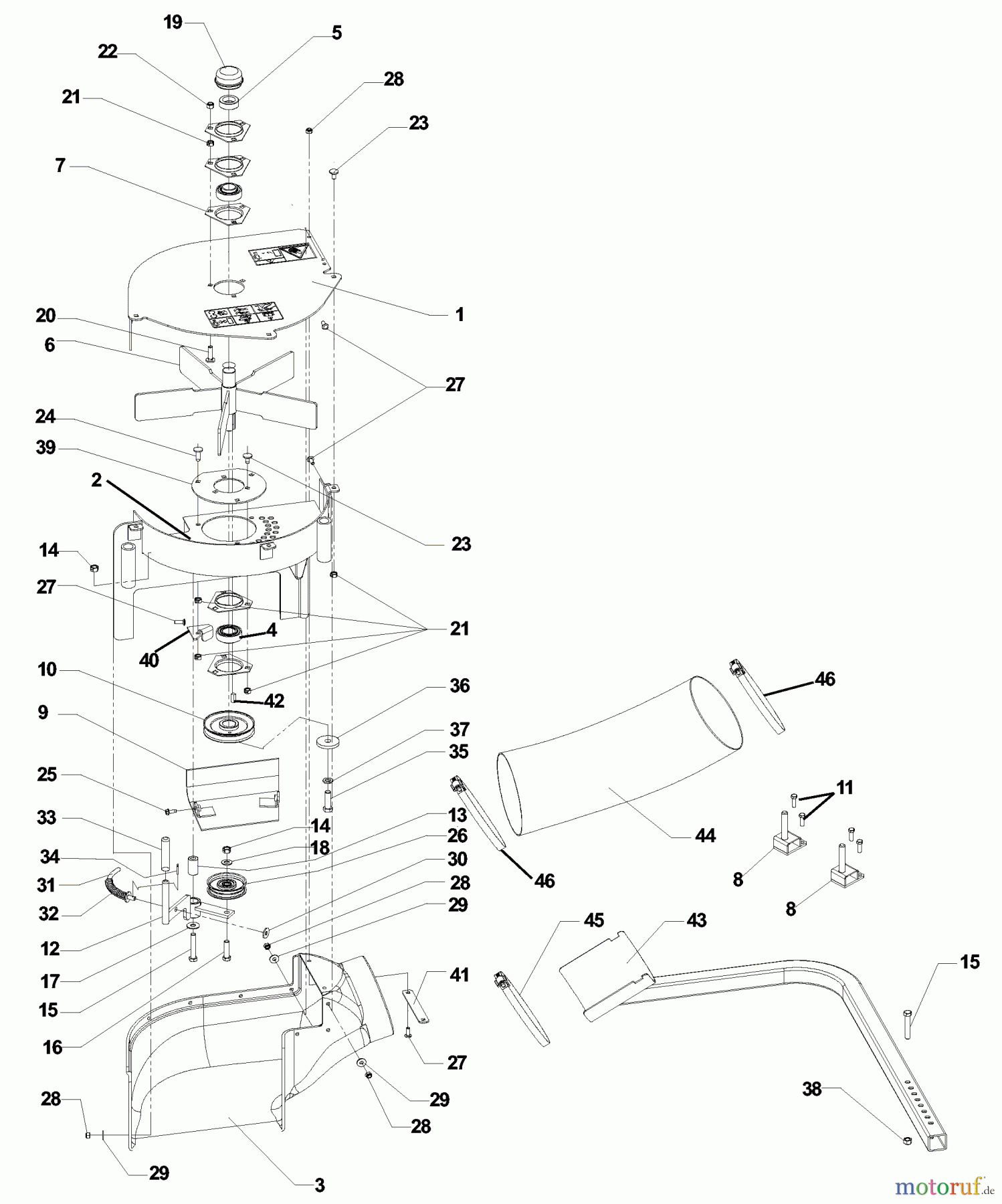 Husqvarna Zubehör, Rasenmäher / Mäher Z1-9 - Husqvarna Z Grass Collection System (2003-10 & After) Spindle Drive Assembly