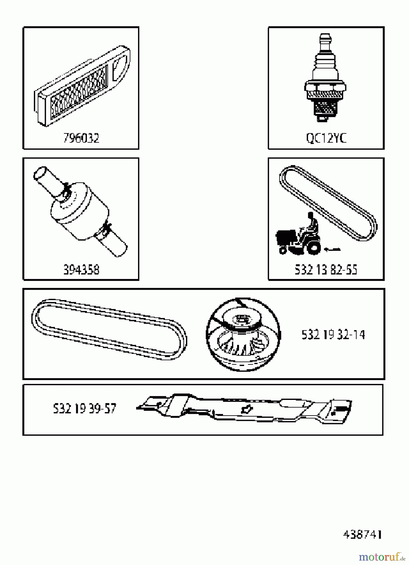 Husqvarna Rasen und Garten Traktoren LT 131 (96011026408) - Husqvarna Lawn Tractor (2013-08) FREQUENTLY USED PARTS