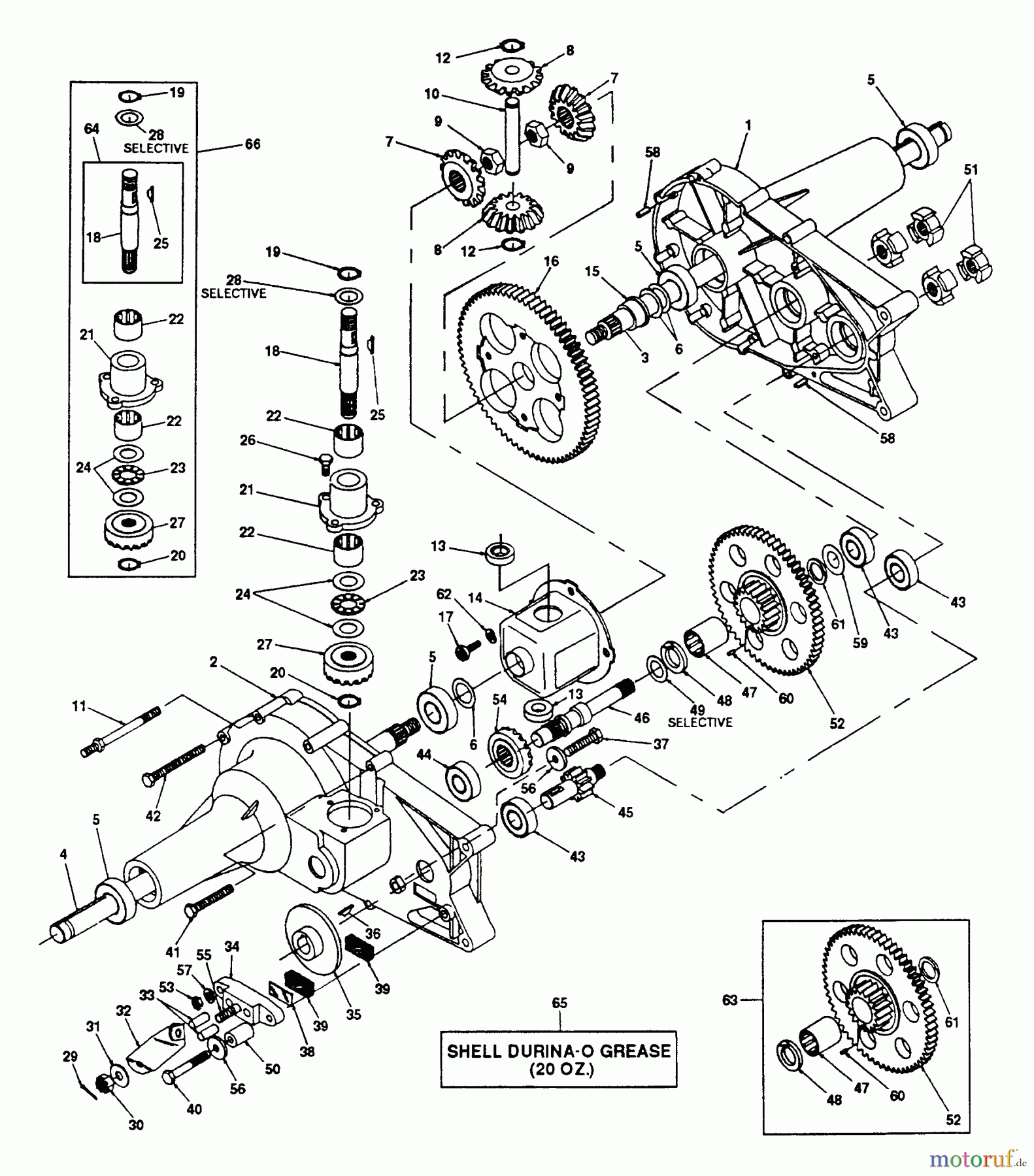 Husqvarna Rasen und Garten Traktoren LT 140 (954000512) (HU4H42A) - Husqvarna Lawn Tractor (1993-01 & After) Agri-Fab Transaxle