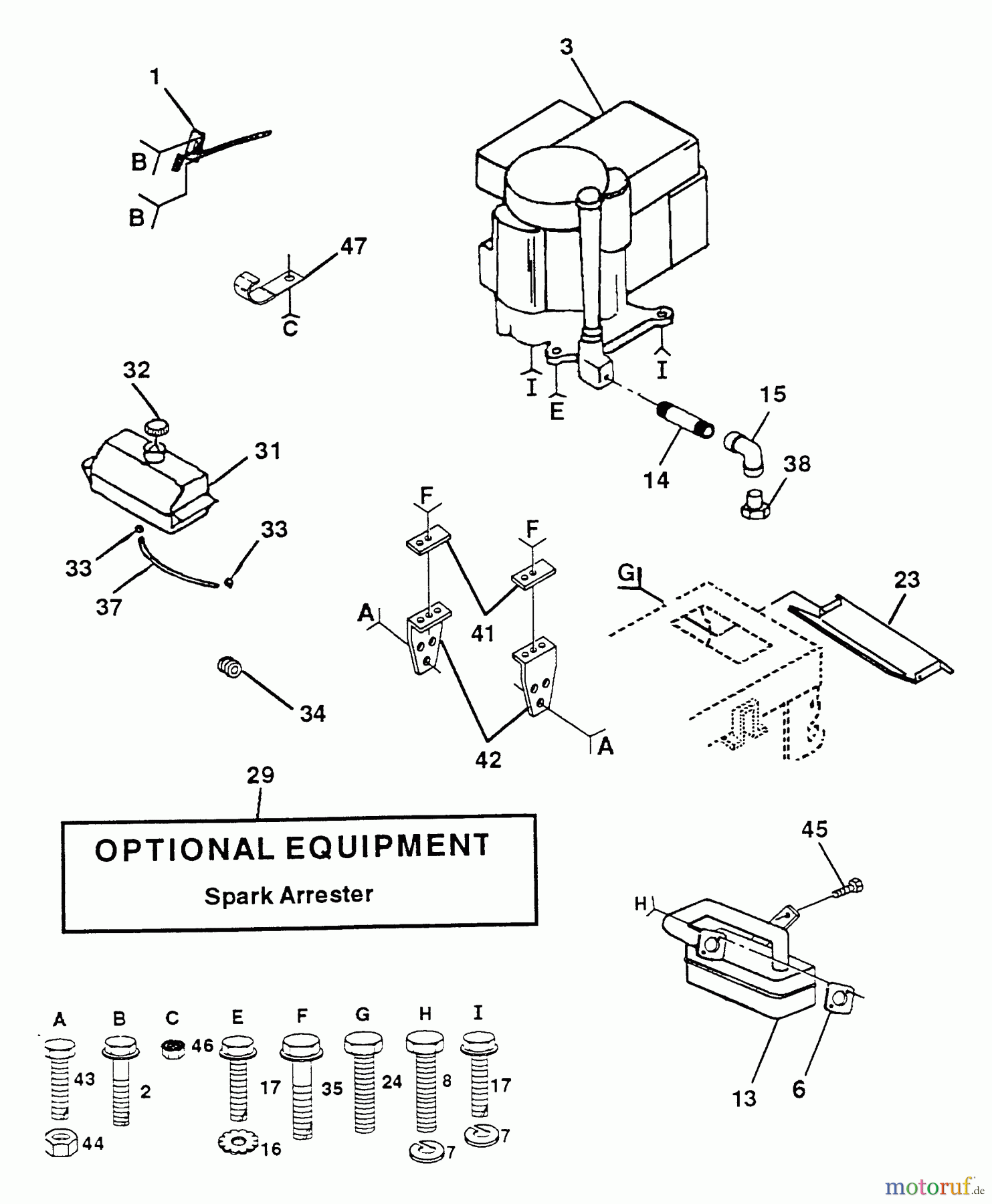 Husqvarna Rasen und Garten Traktoren LT 140 (954000512) (HU4H42A) - Husqvarna Lawn Tractor (1993-01 & After) Engine