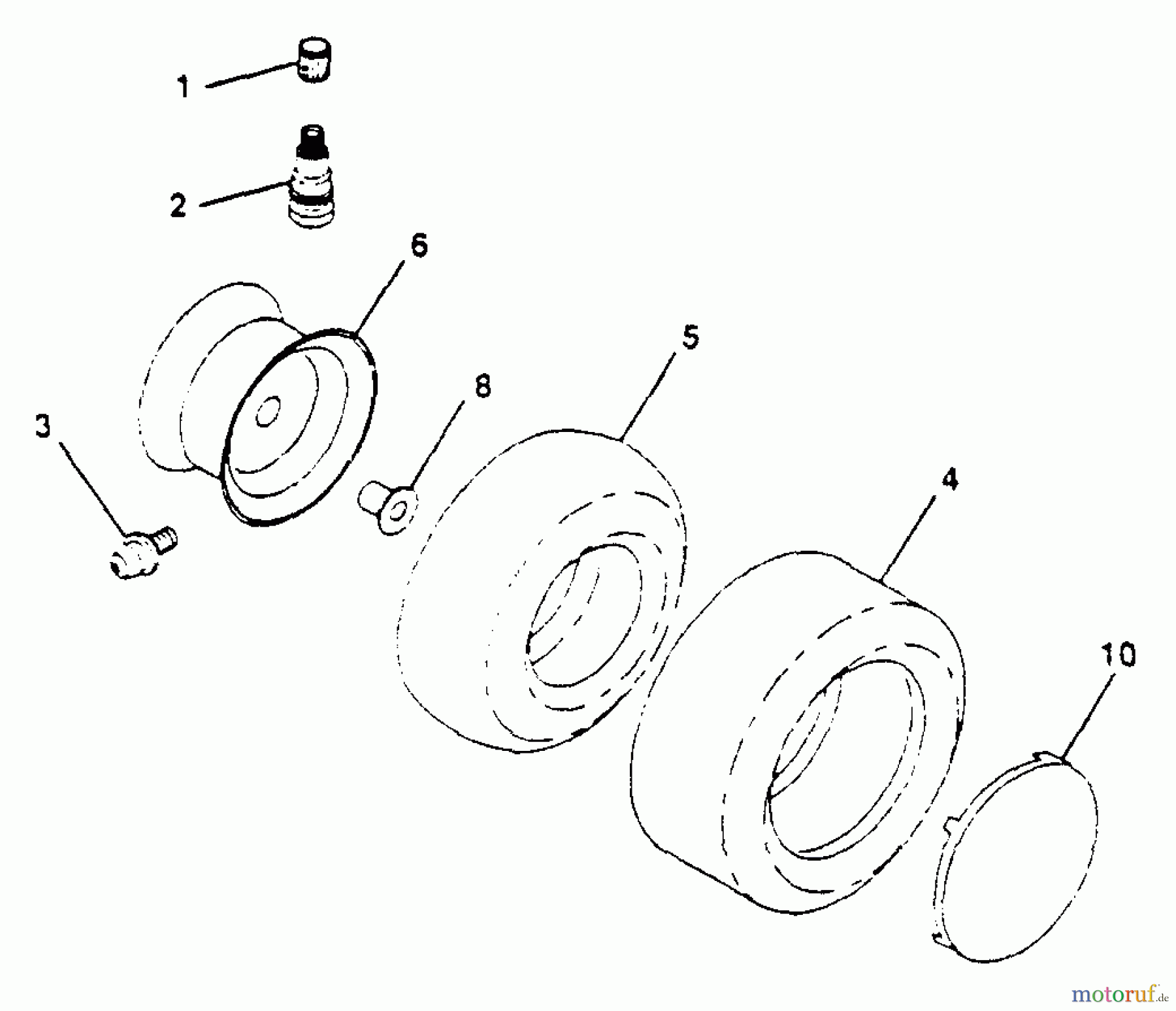 Husqvarna Rasen und Garten Traktoren LT 140 (954000512) (HU4H42A) - Husqvarna Lawn Tractor (1993-01 & After) Wheels & Tires