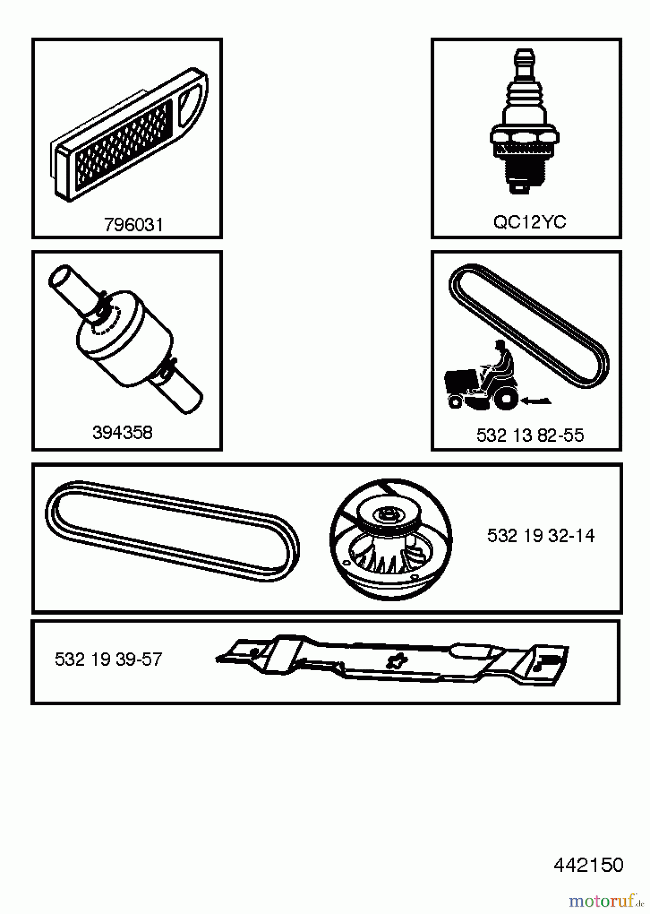 Jonsered Rasen und Garten Traktoren LT2217 A (96041003301) - Jonsered Lawn & Garden Tractor (2007-10) FREQUENTLY USED PARTS