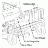 Husqvarna Z2-7 - Z Grass Collection System (2003-04 & After) Ersatzteile Custom Kit For Mini 540200798 - Front Weight Bar